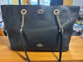 COACH Black Leather Turnlock