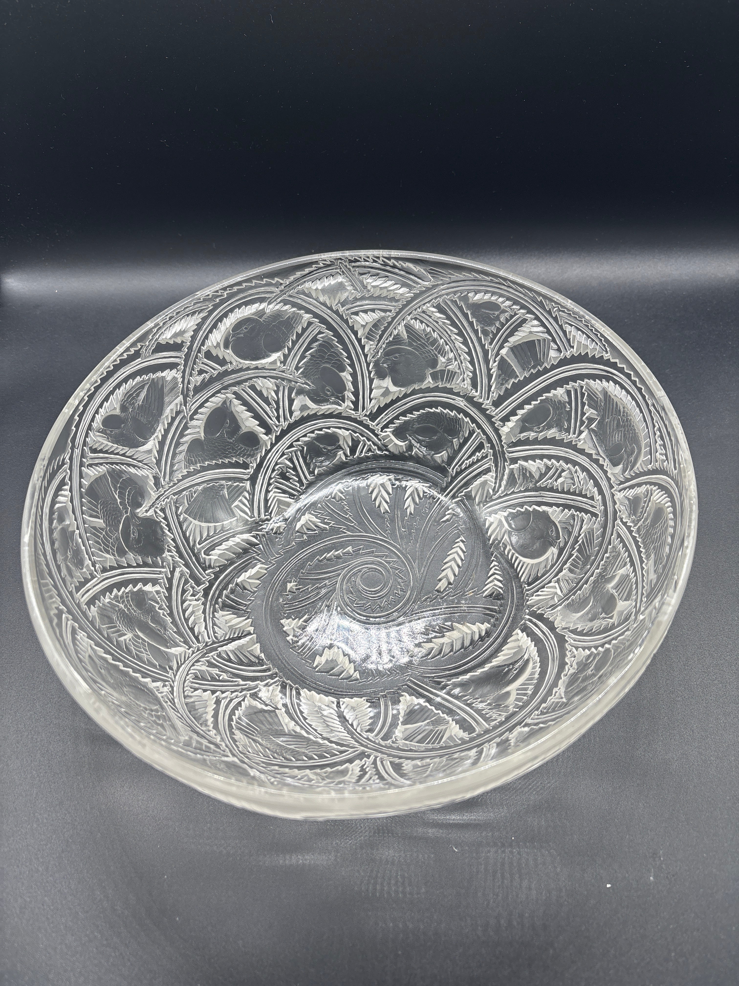 1930's René Lalique Pinsons Finch Bowl
