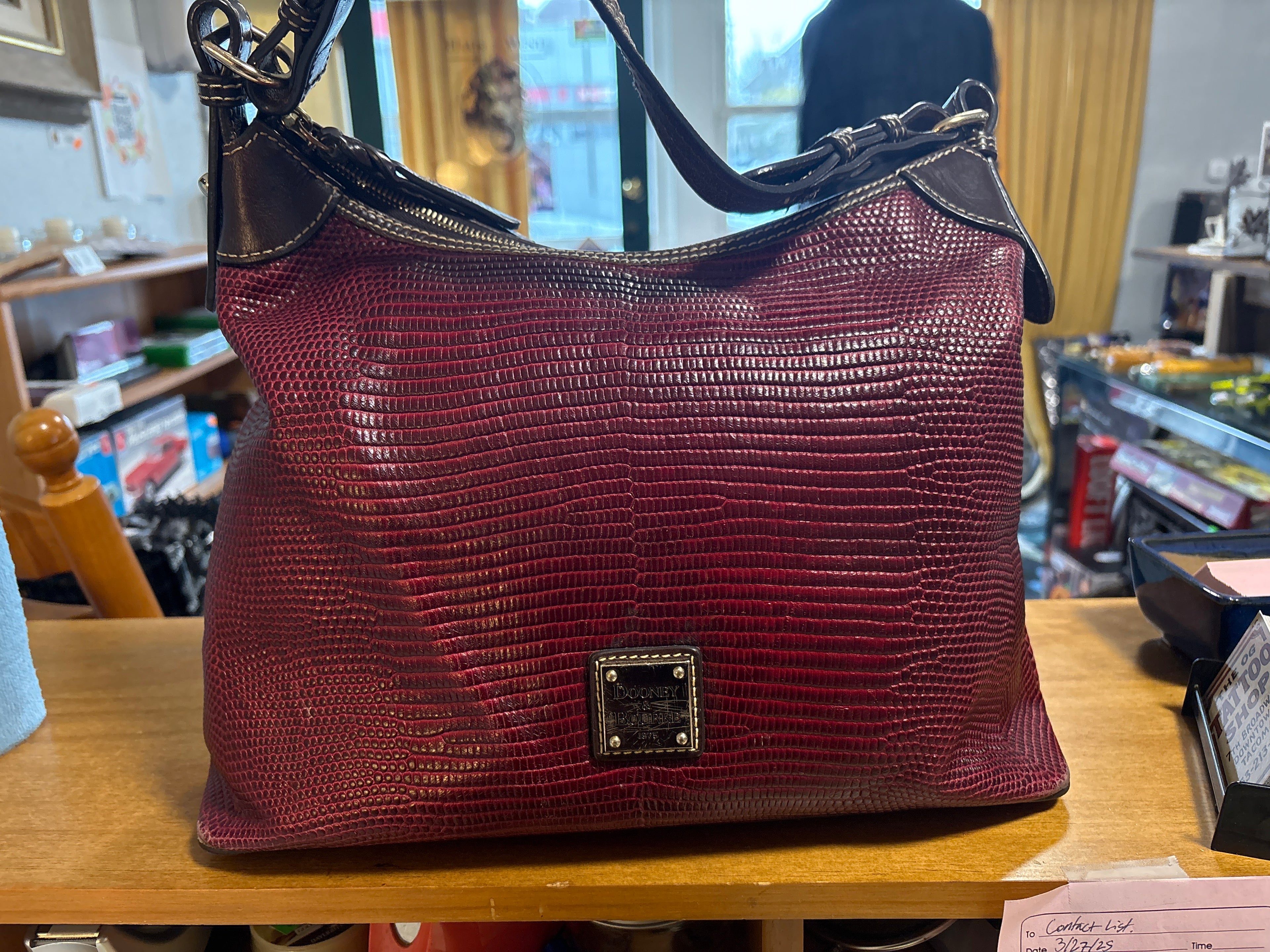 Dooney & Bourke Burgundy Leather