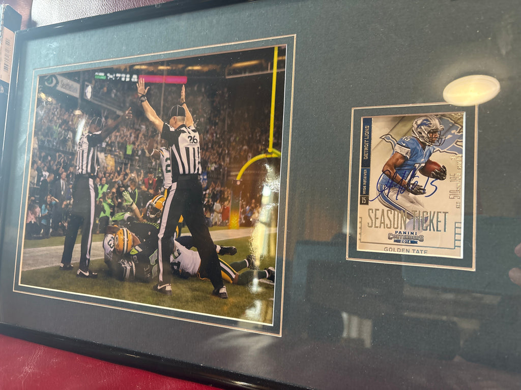 Golden Tate Signed Display