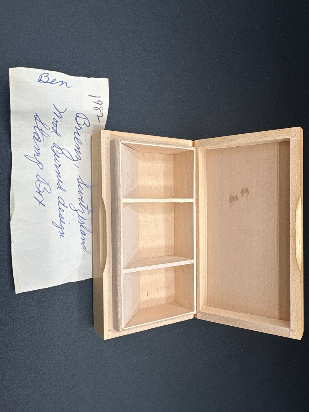 Wood Burned Stamp Box