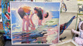 Kieth Lindberg "Pink Pail" Signed Oil Painting