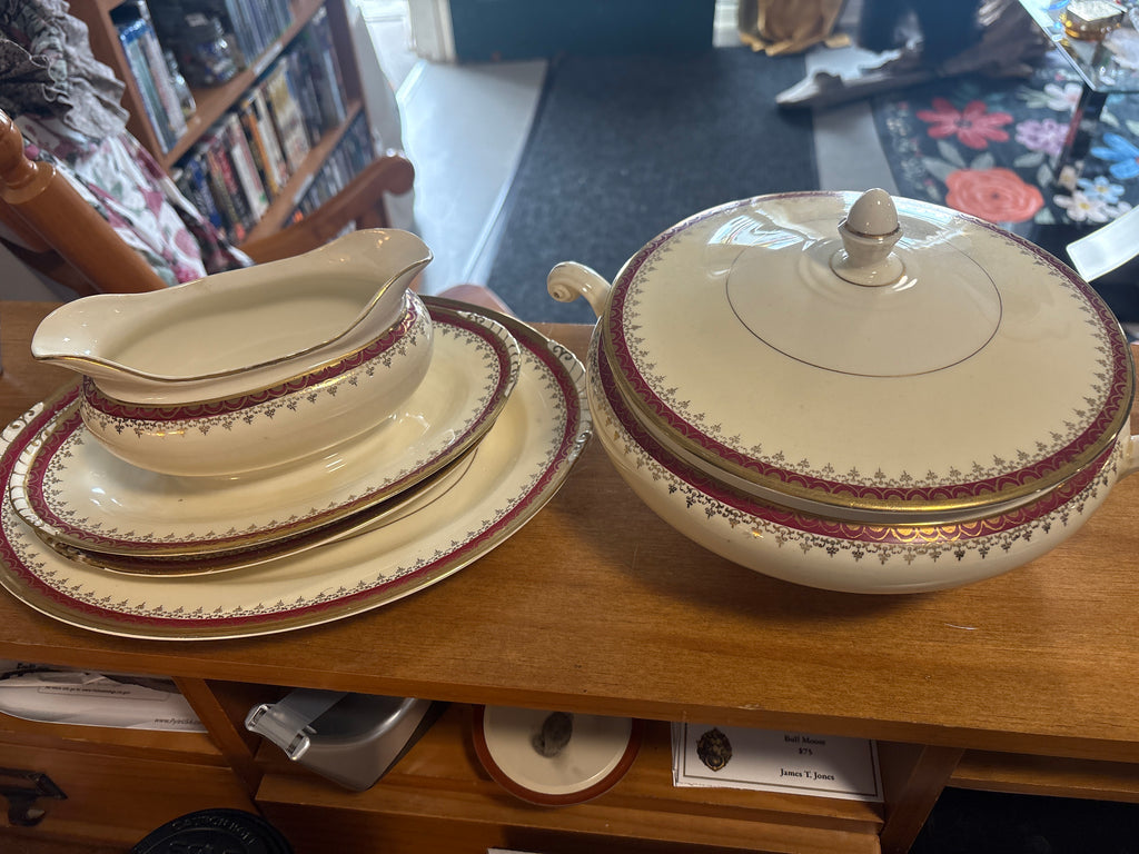 4pc Homer Laughlin "Eggshell Nautilus" Serving Set