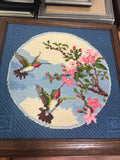 Hummingbird Cross Stitch Framed