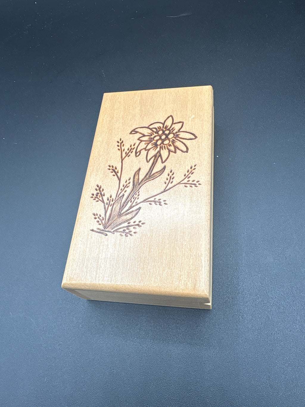 Wood Burned Stamp Box