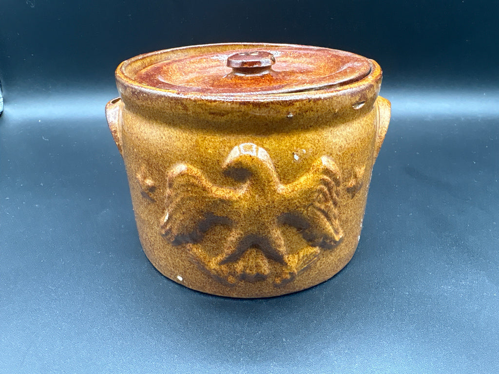 Vintage Bean Pot with Eagle