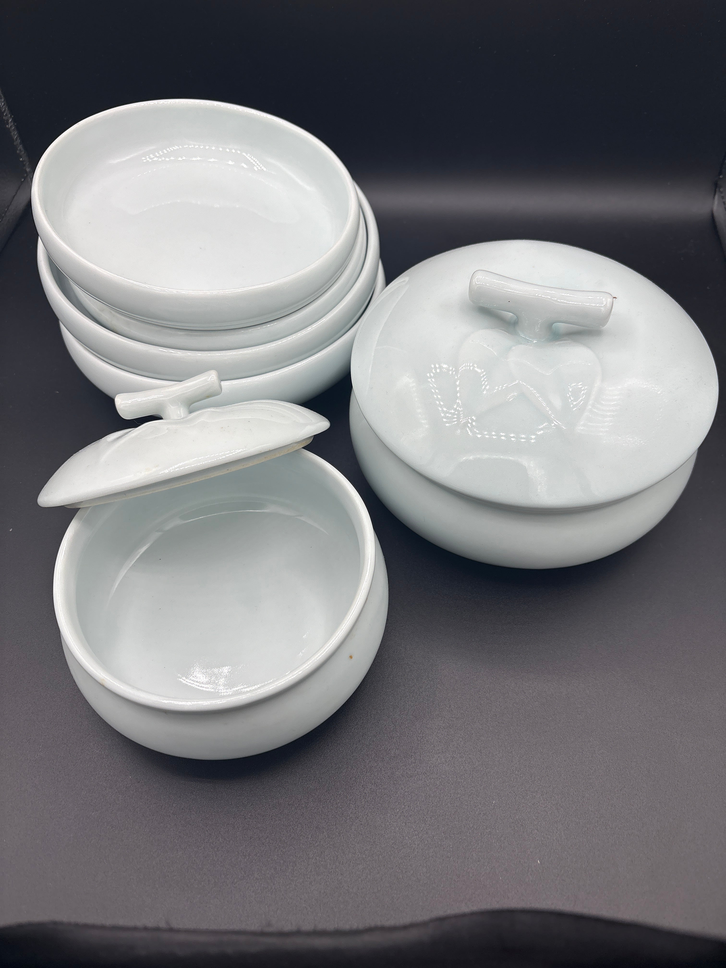 Celadon Porcelain Rice Bowl 8pc Set