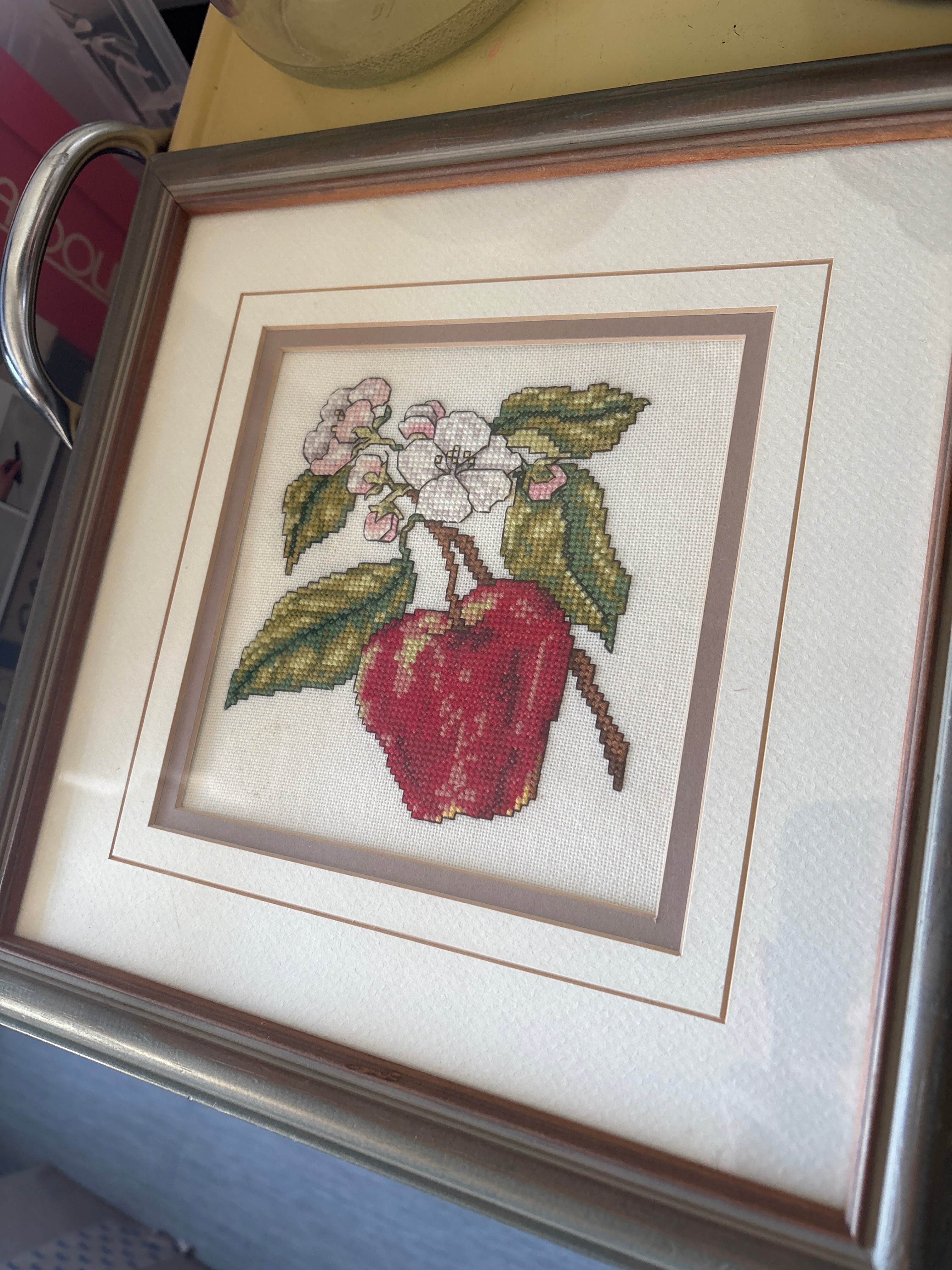 Apple cross stitch