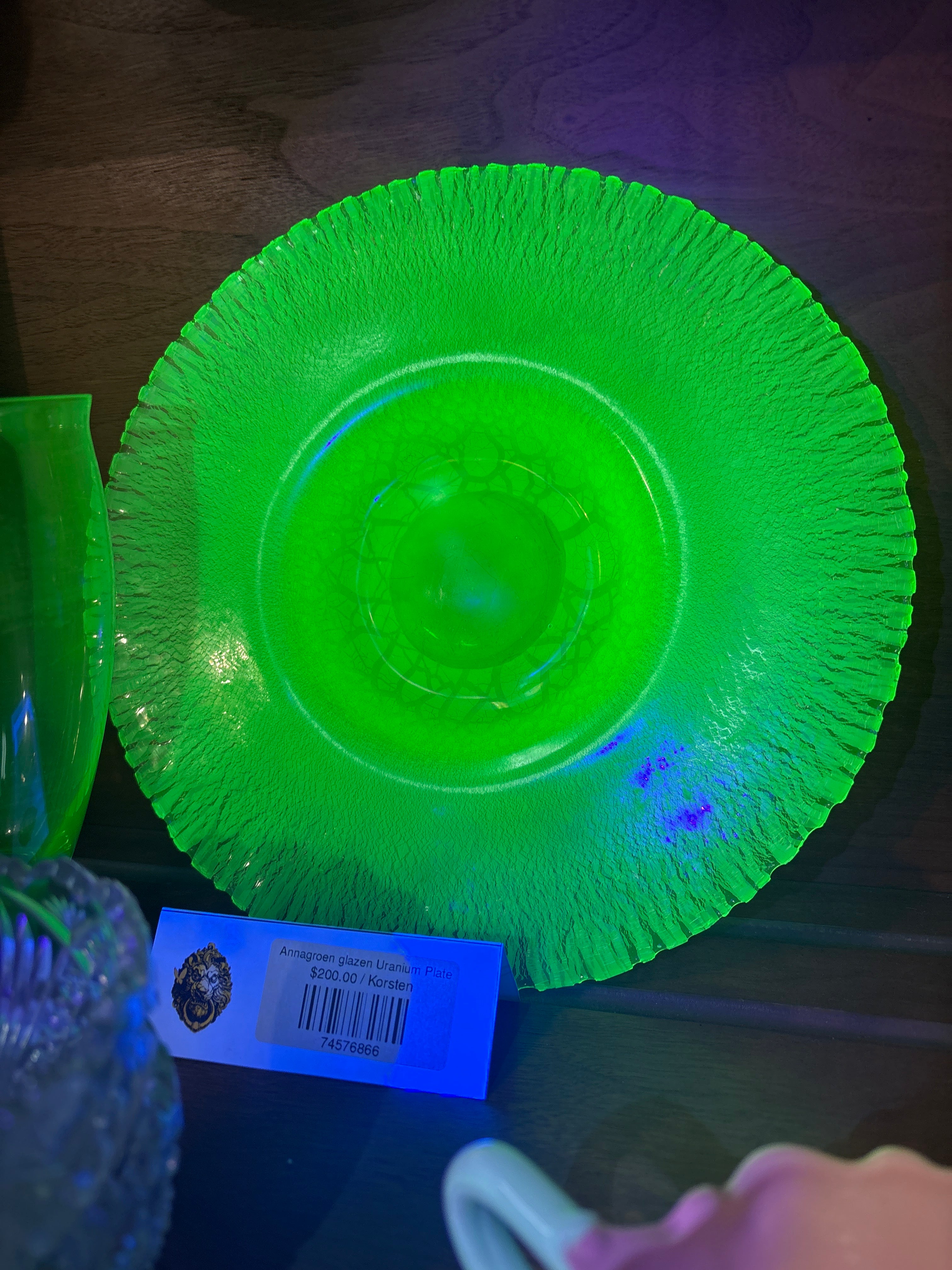 Annagroen glazen Uranium Plate