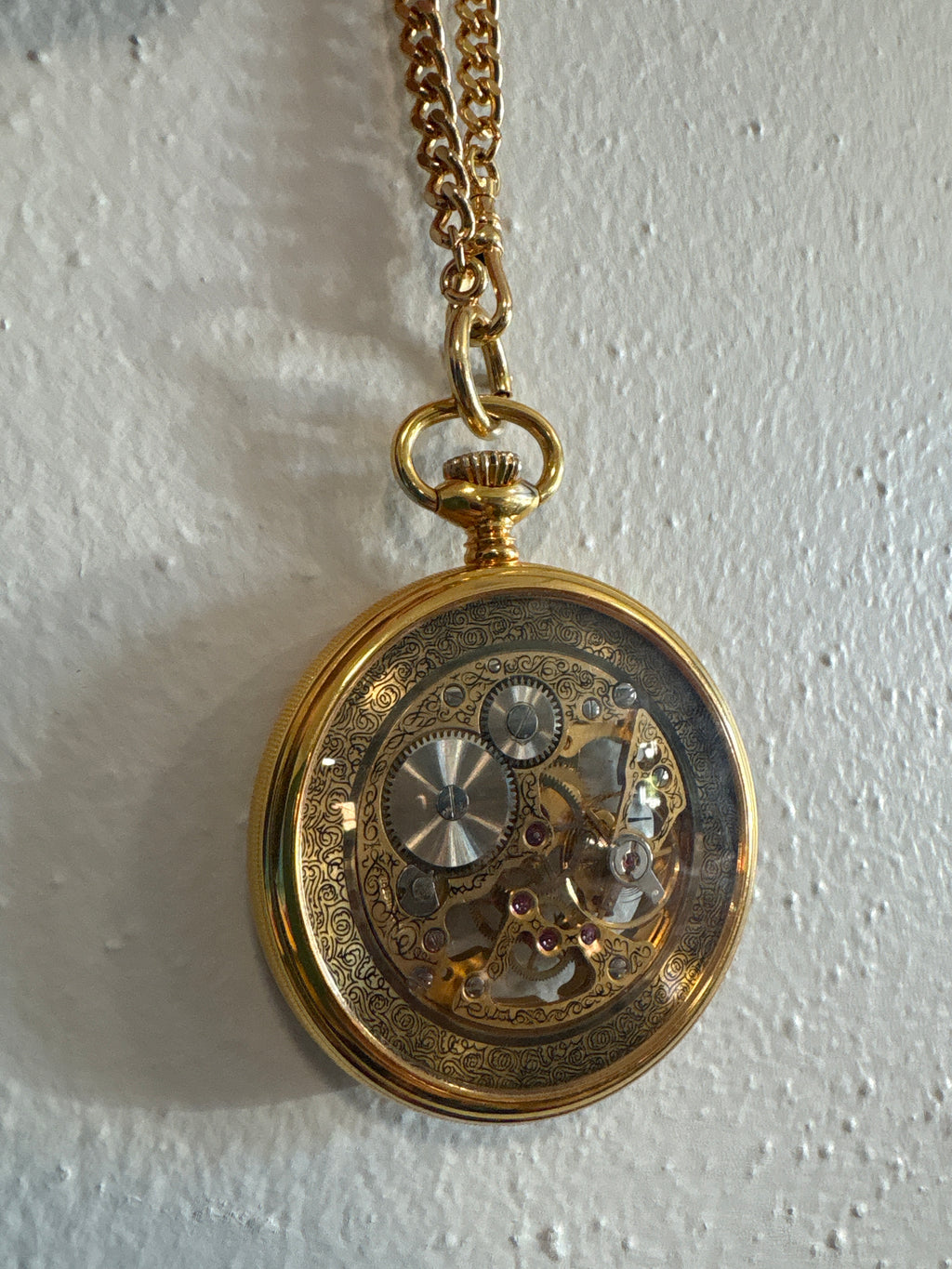 Colibri 17 Jewel Swiss Incabloc Skeleton Pocket Watch