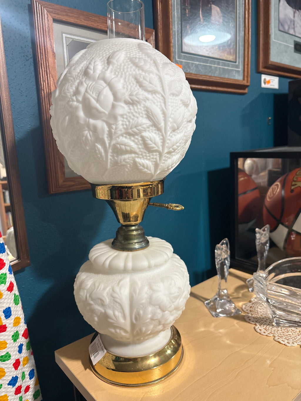 HV Lamp Milk Glass
