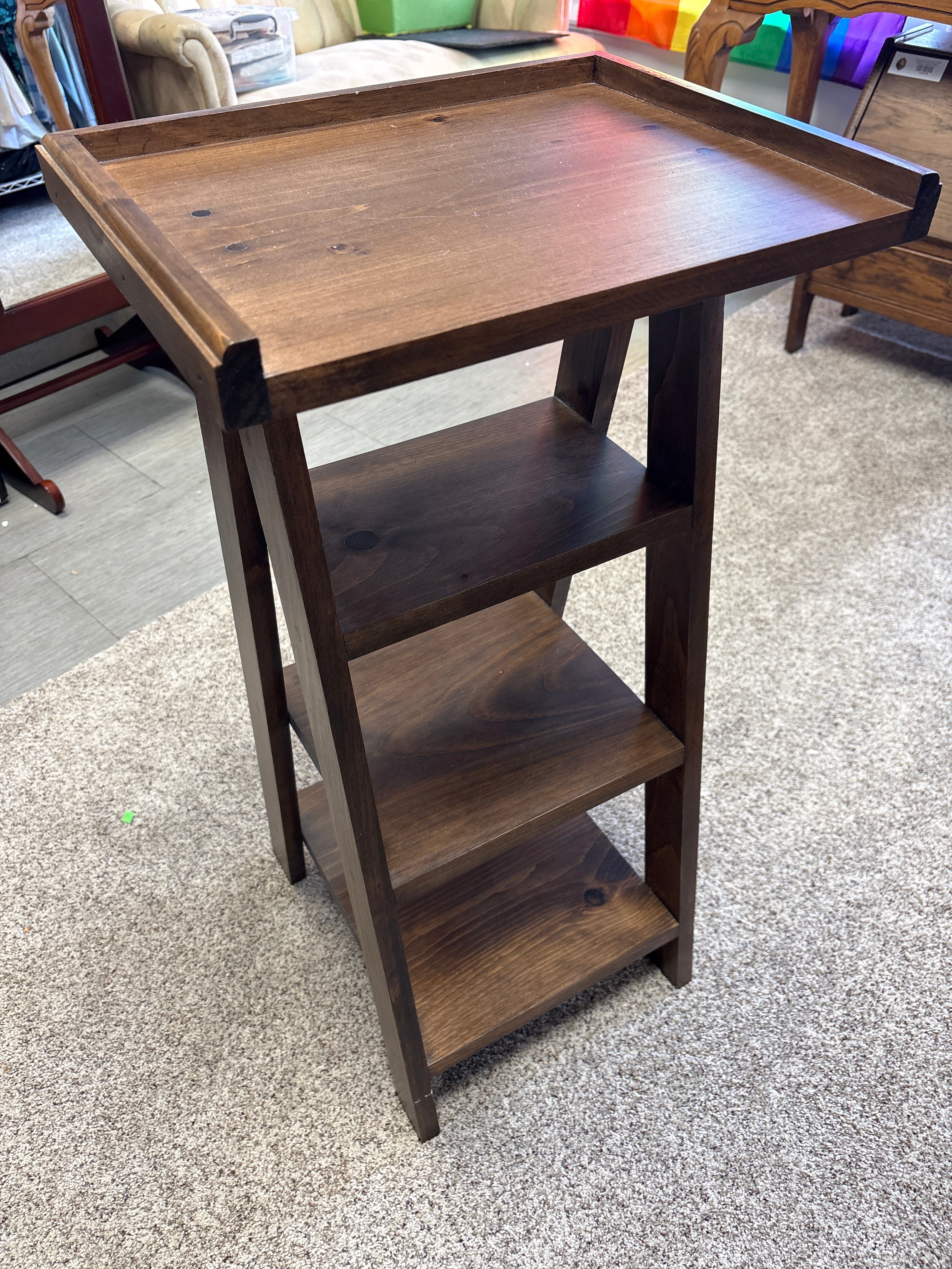 Wooden Ladder Telephone Table