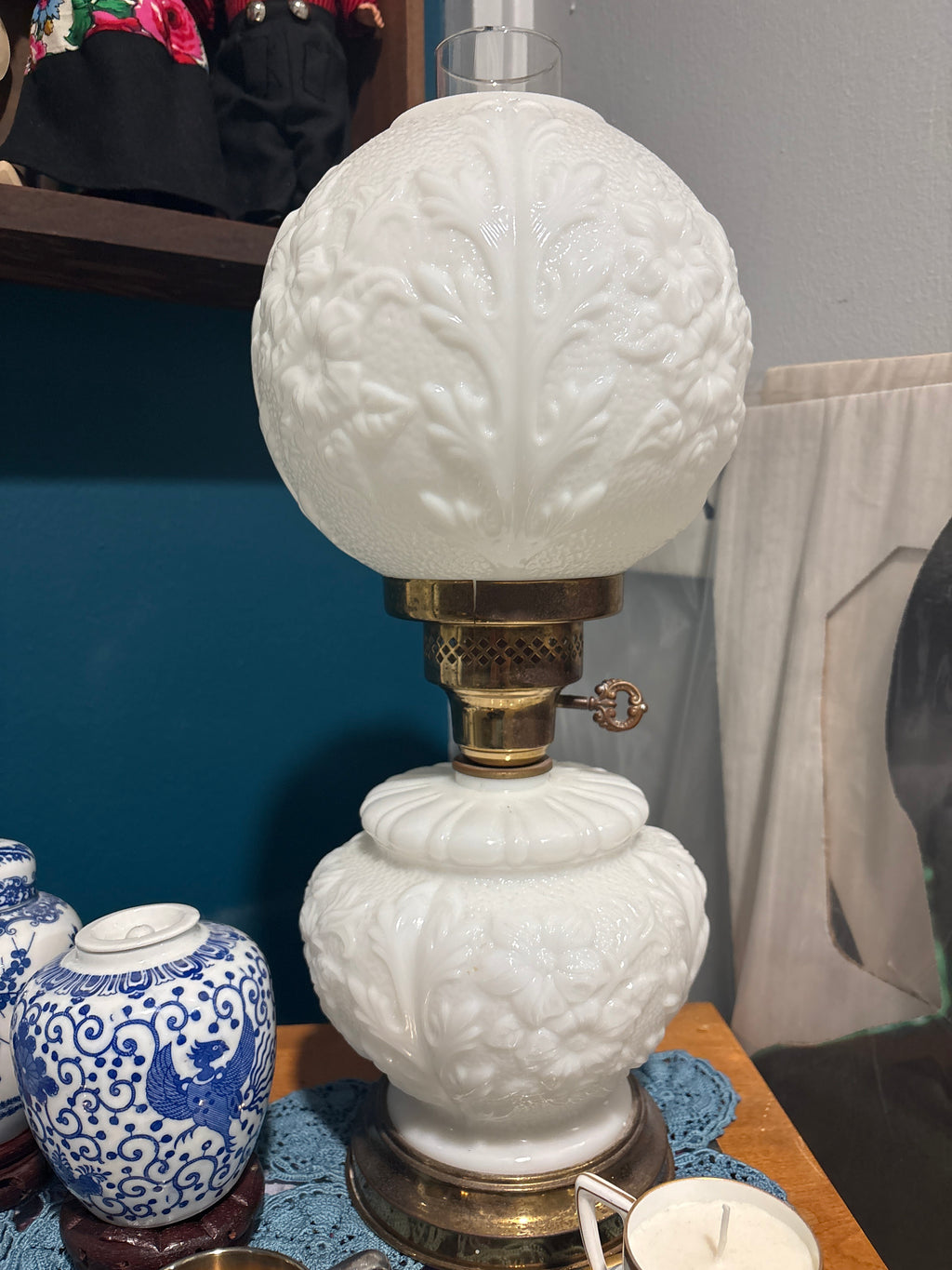 HV Lamp Milk Glass