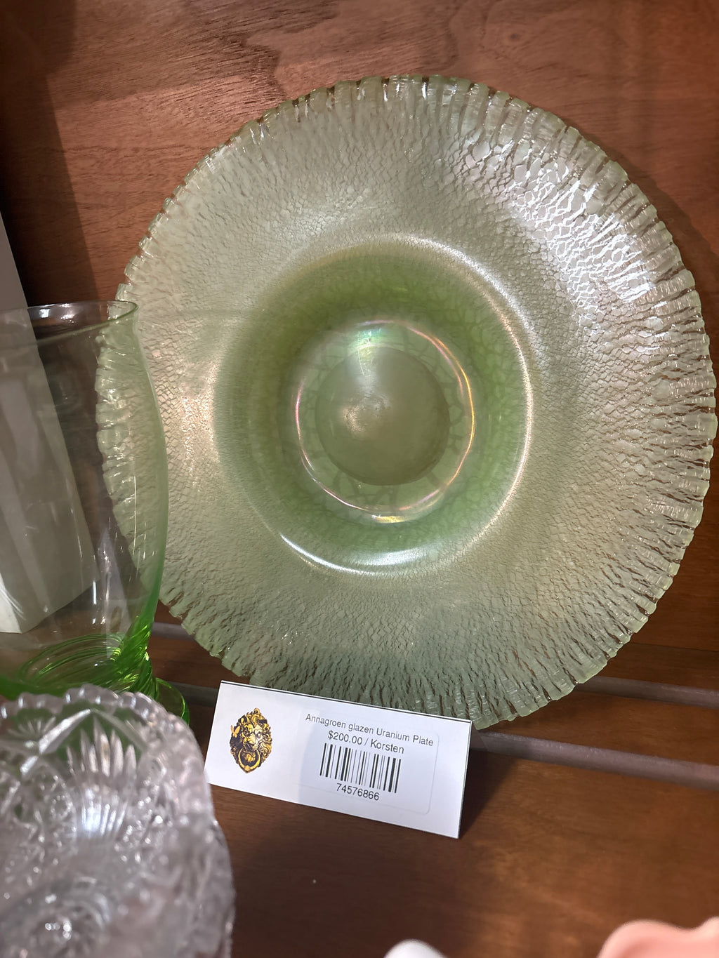 Annagroen glazen Uranium Plate