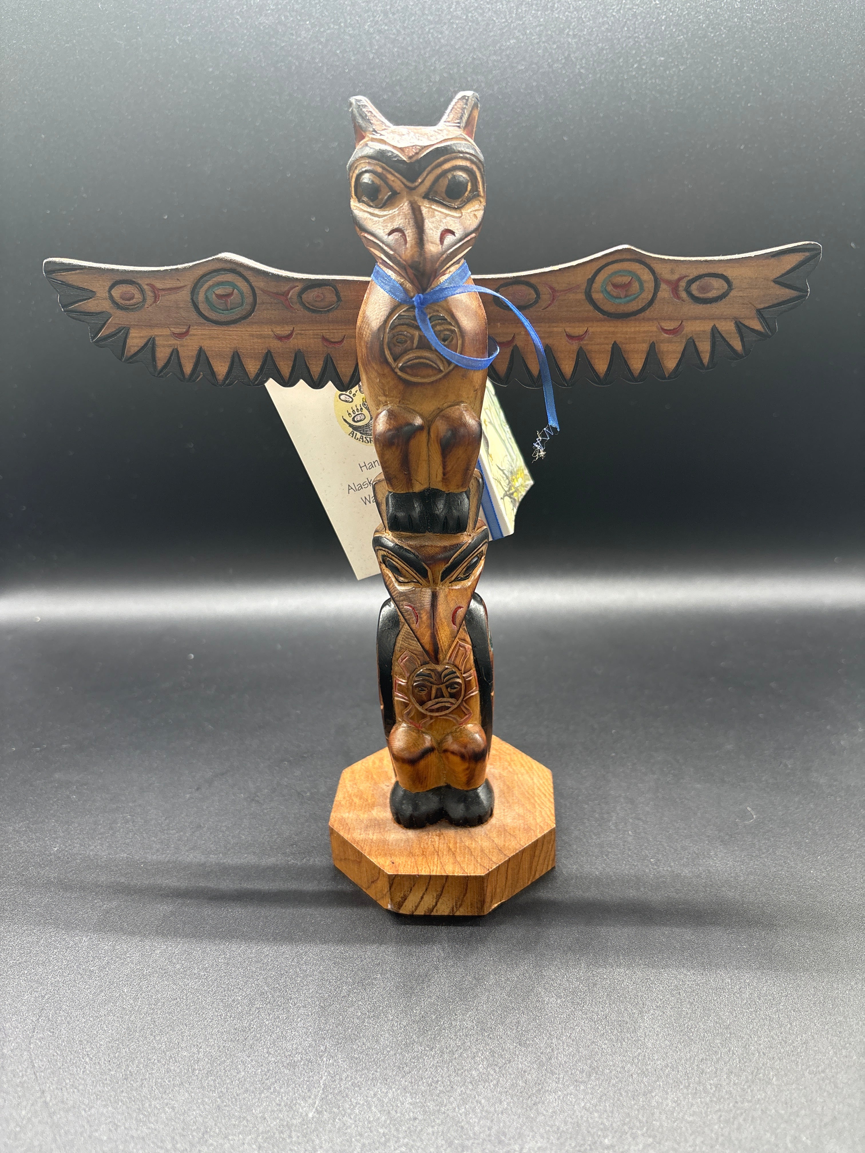 Native Totem Love Birds 9"