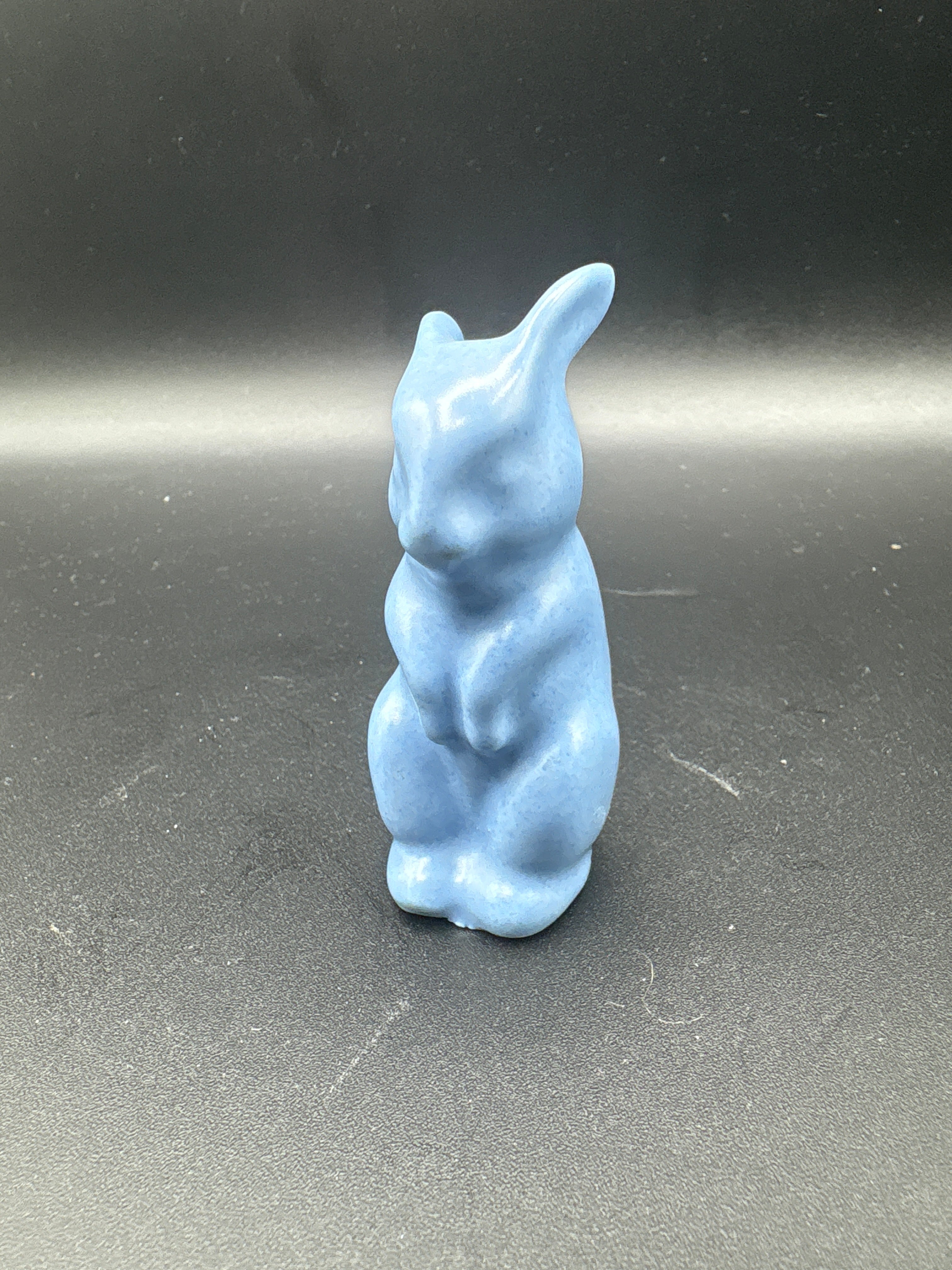 Blue Pottery Bunny