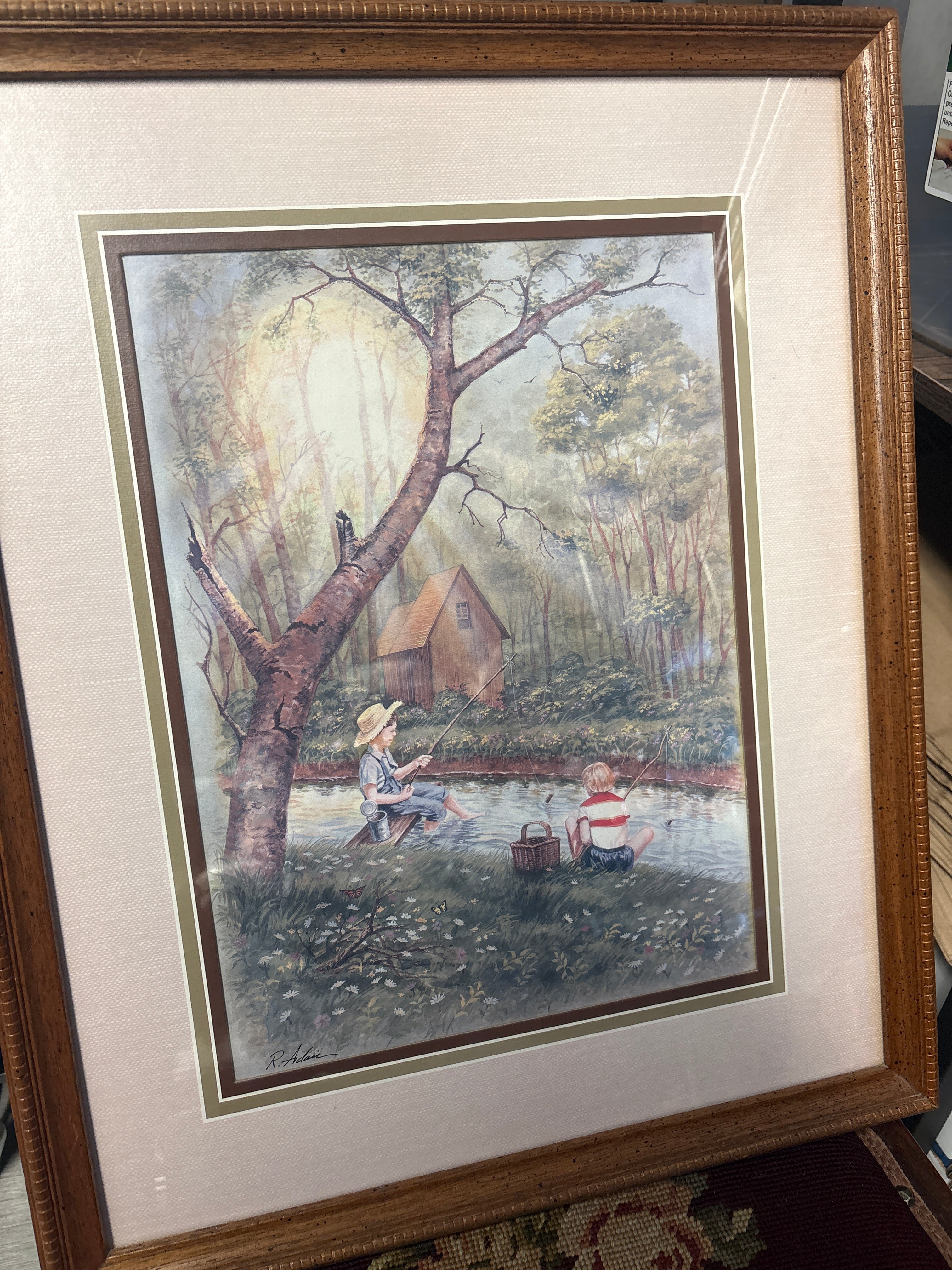 R. Adair ‘Boys Fishing’ Print