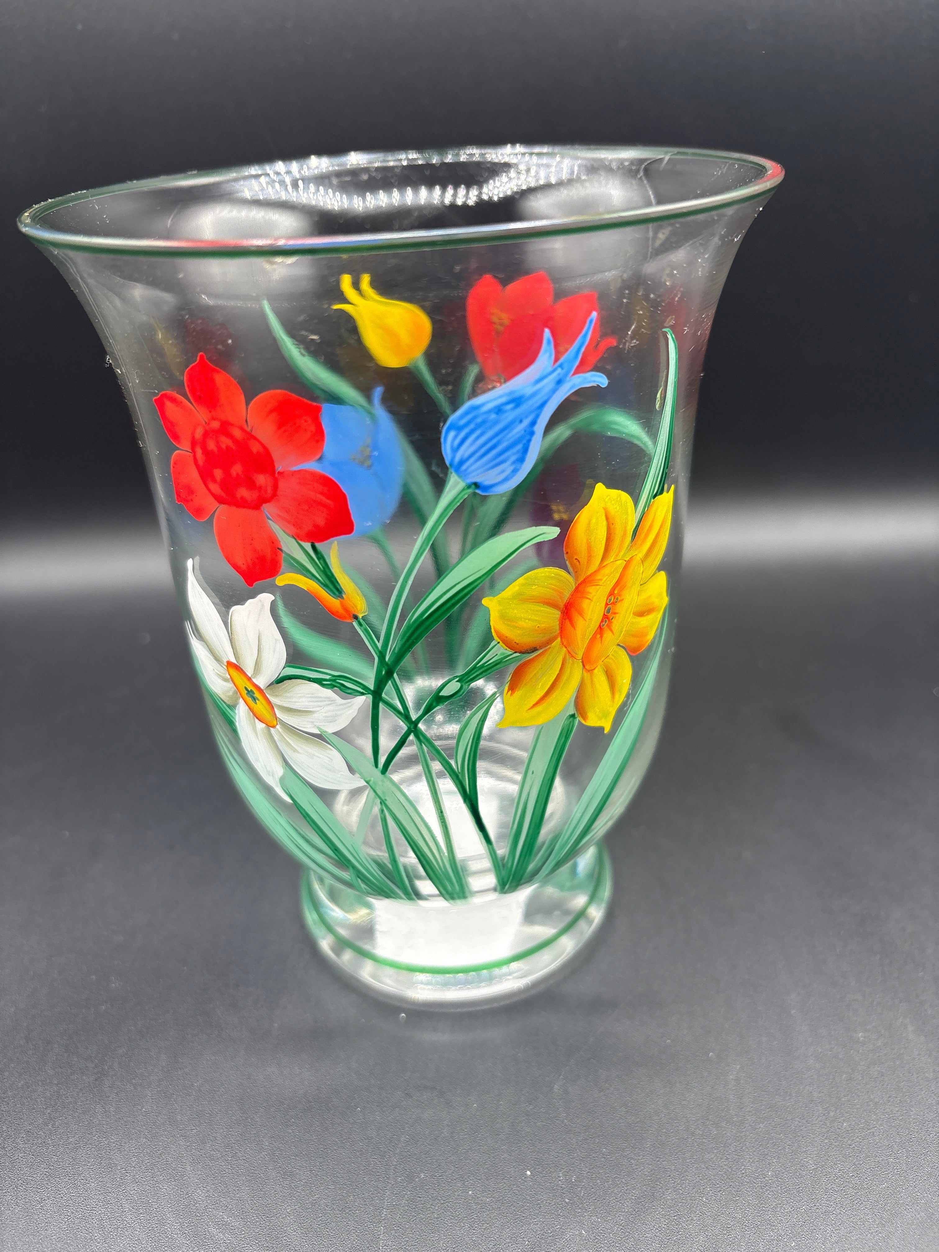 Lenox Hand Painted Glass Vase