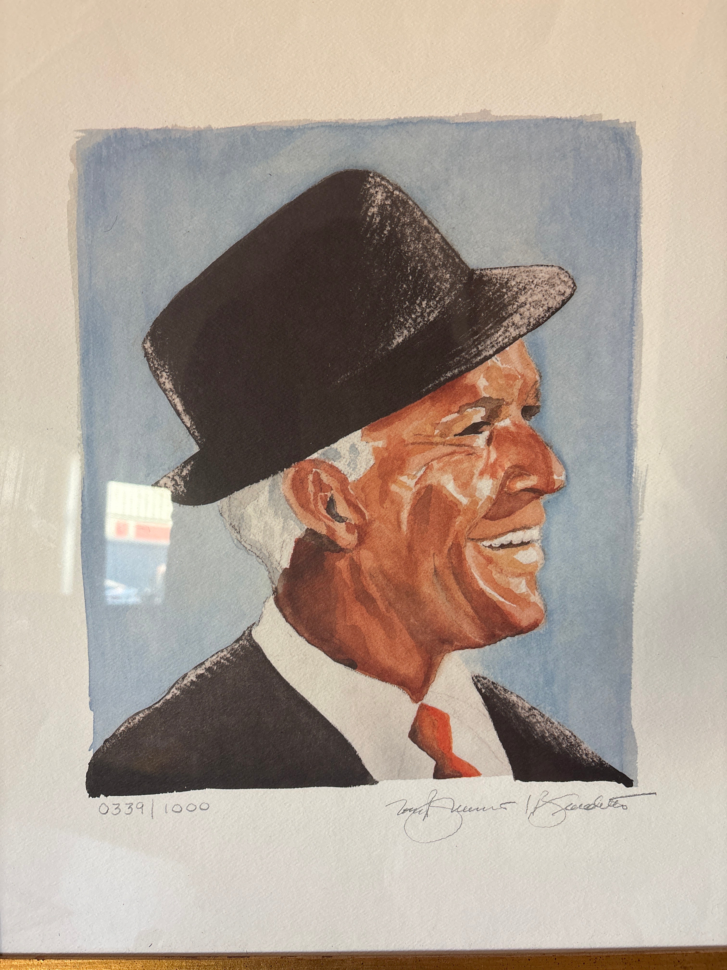 Frank Sinatra Watercolor By Tony Bennett
