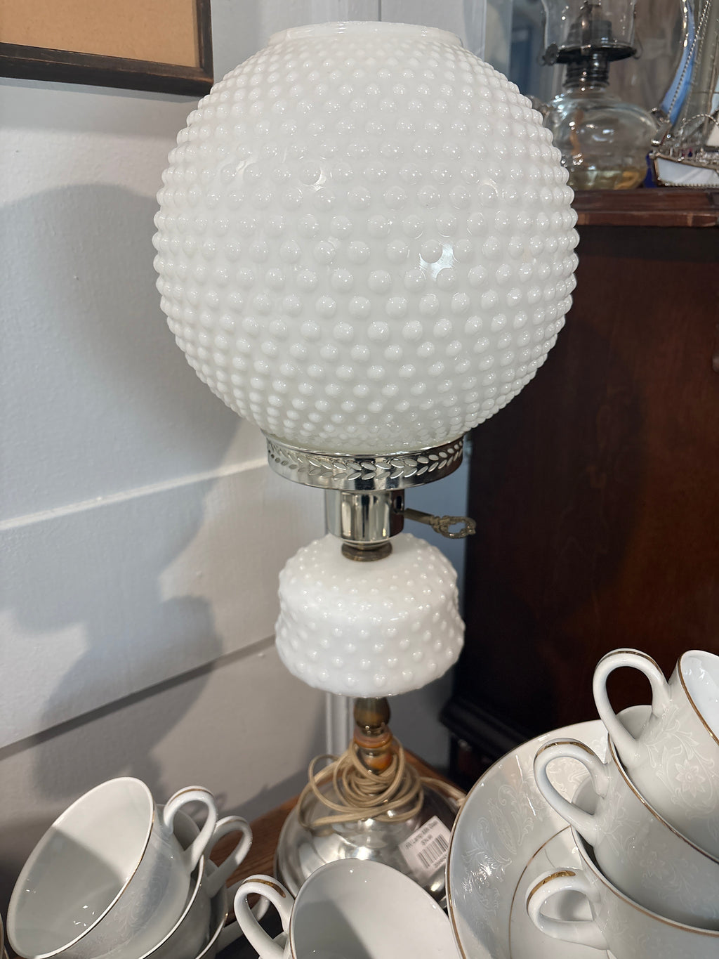 HV Lamp Milk Glass