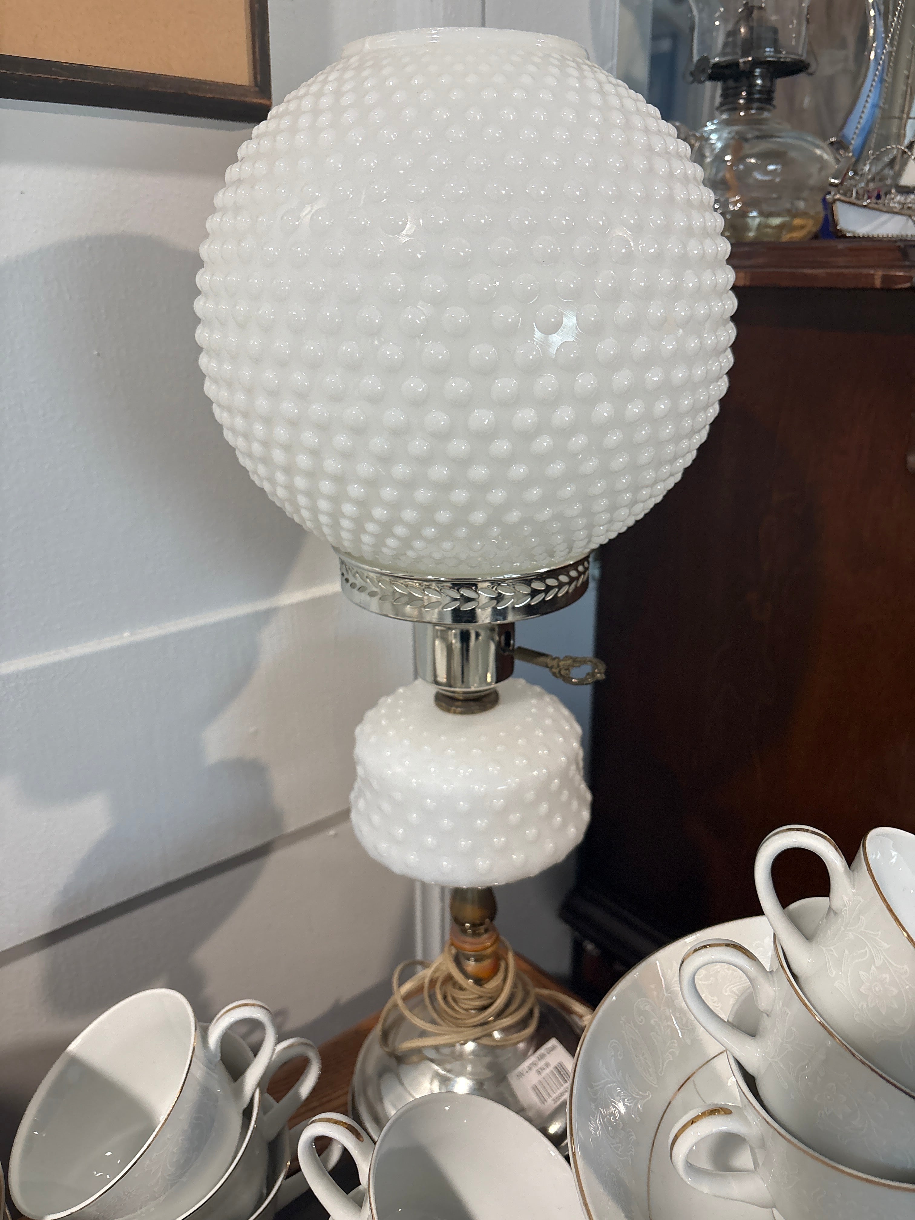 HV Lamp Milk Glass