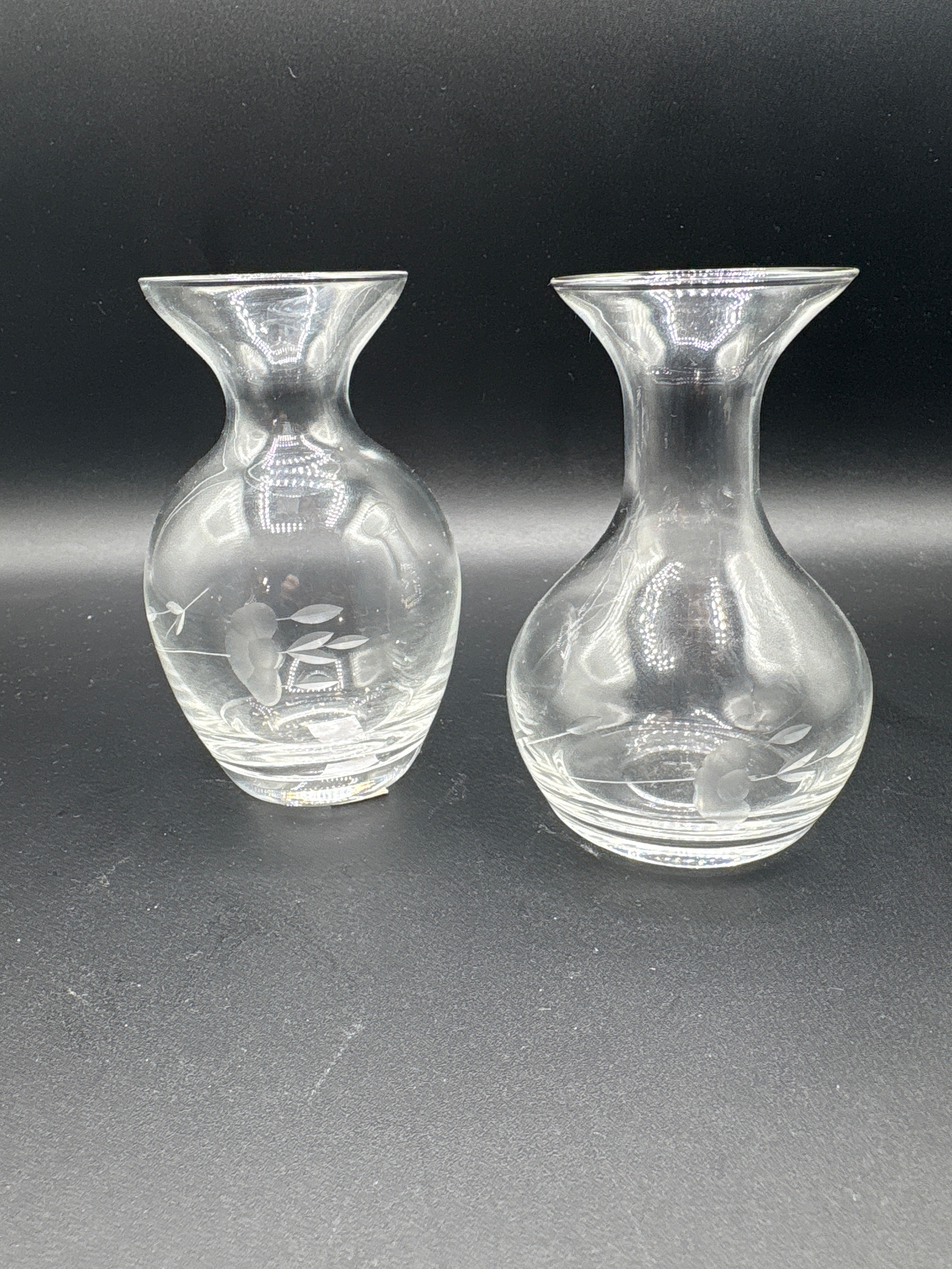 Princess House 4” Vase Set 2pc