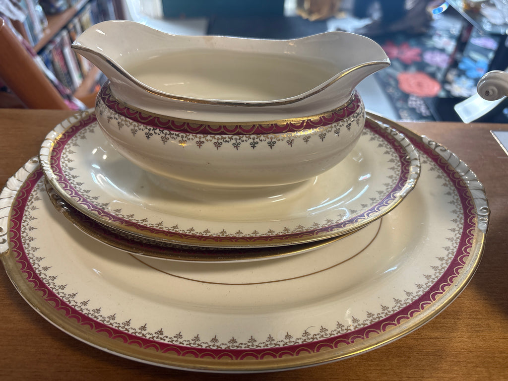 4pc Homer Laughlin "Eggshell Nautilus" Serving Set
