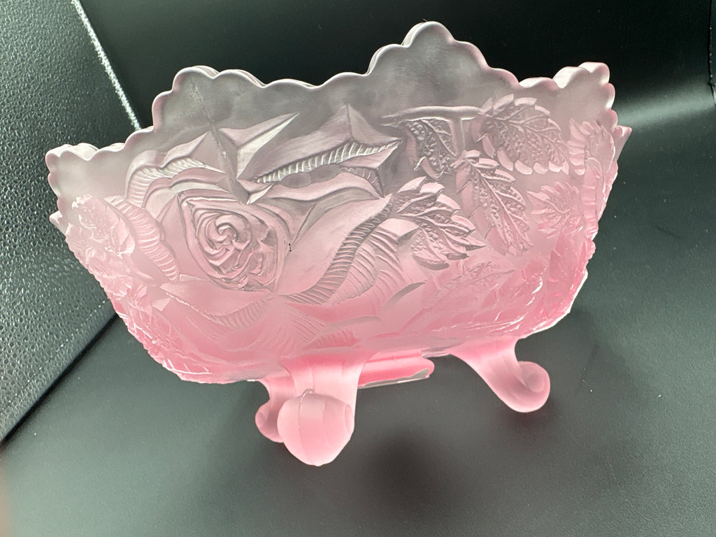 Pink Satin Glass Bowl
