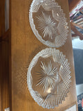 2pc Diamond Point Crystal Dishes med