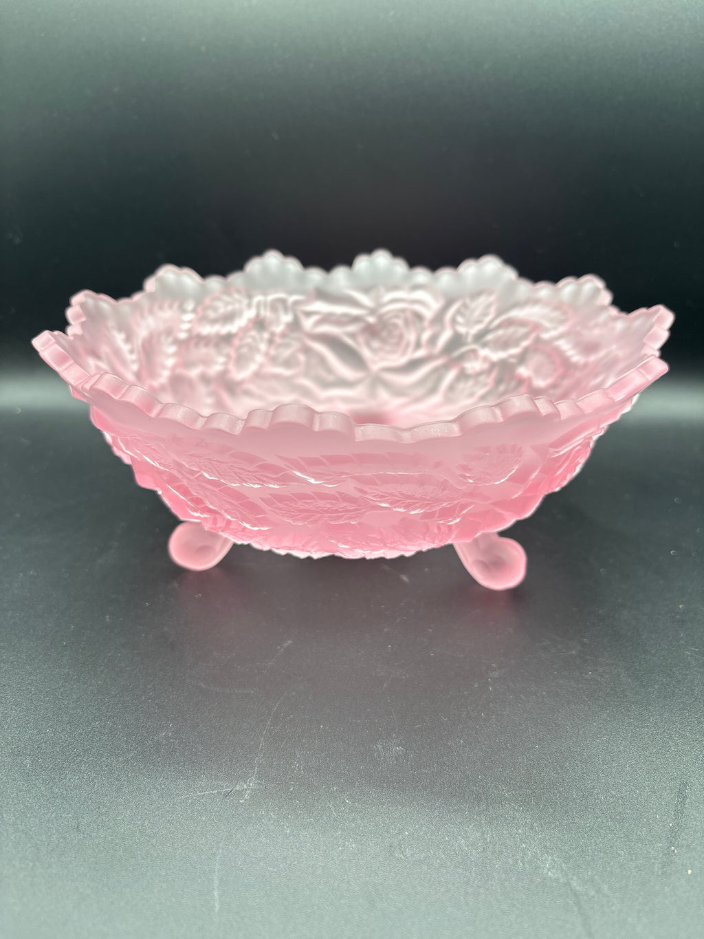 Pink Satin Glass Bowl