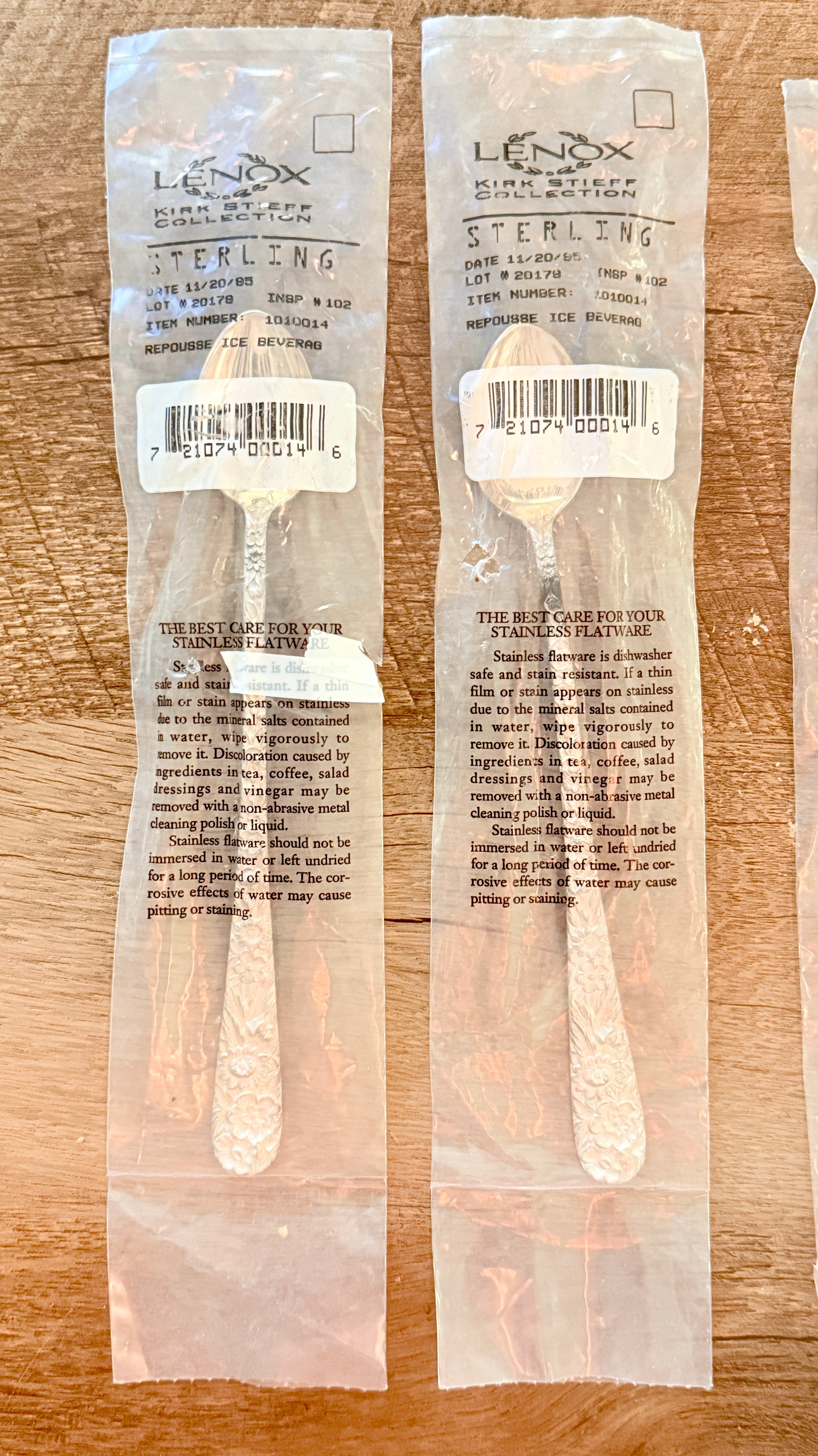 NEW - Lenox - Kirk Stieff Sterling Repousse Iced Tea Spoon