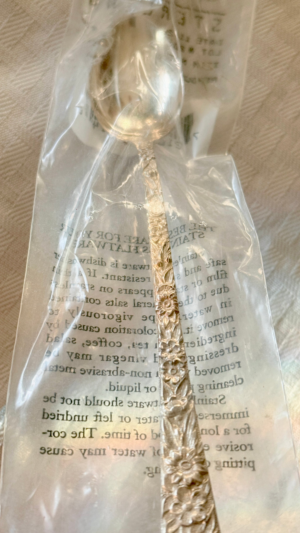 NEW - Lenox - Kirk Stieff Sterling Repousse Iced Tea Spoon