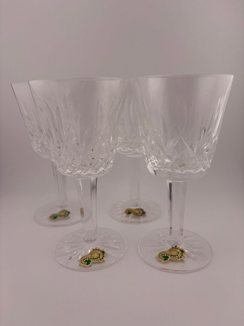WATERFORD Crystal Wine Glasses 4pc
