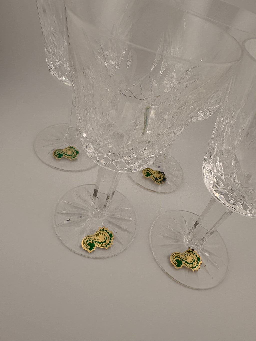 WATERFORD Crystal Wine Glasses 4pc