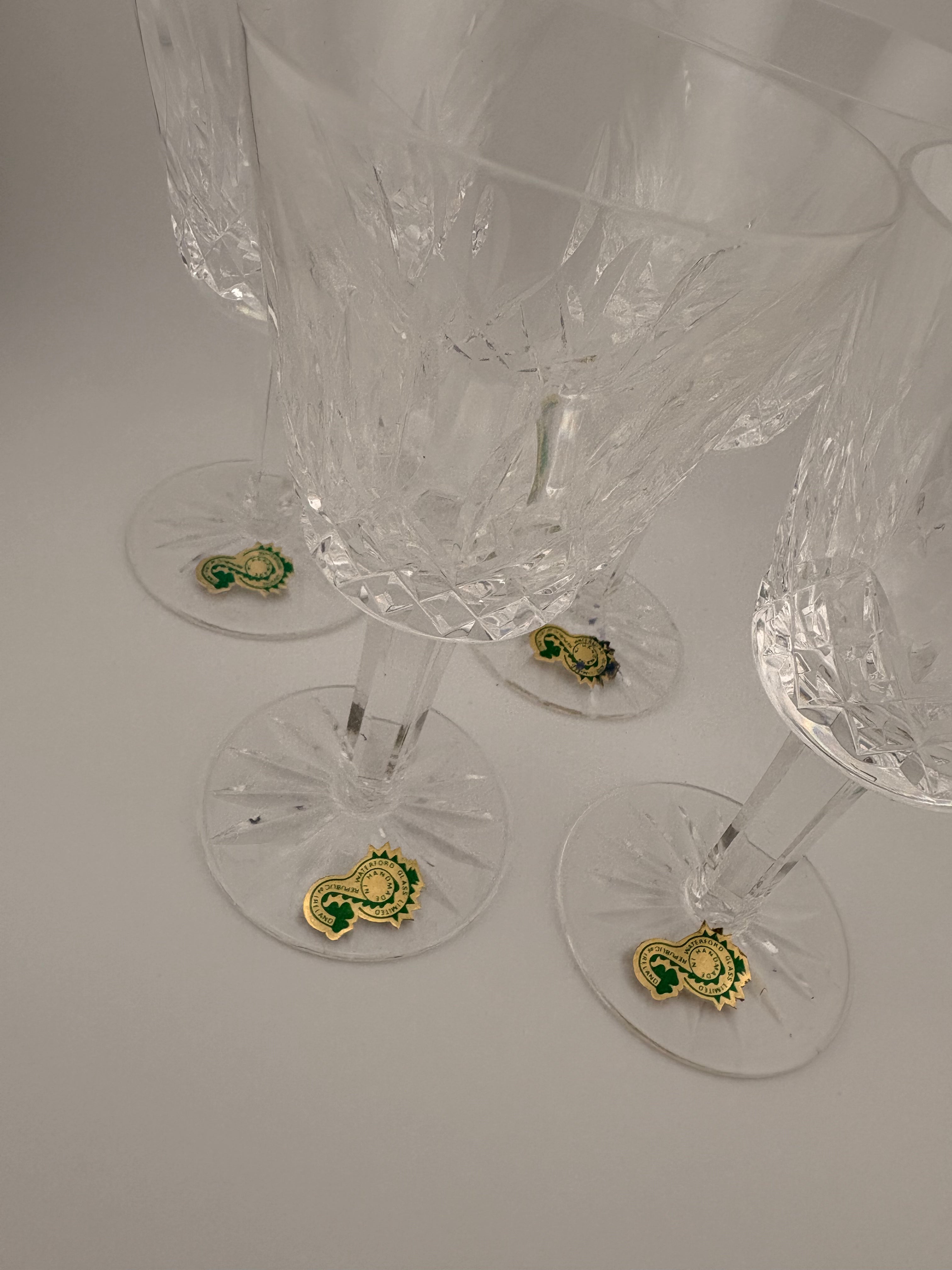 WATERFORD Crystal Wine Glasses 4pc