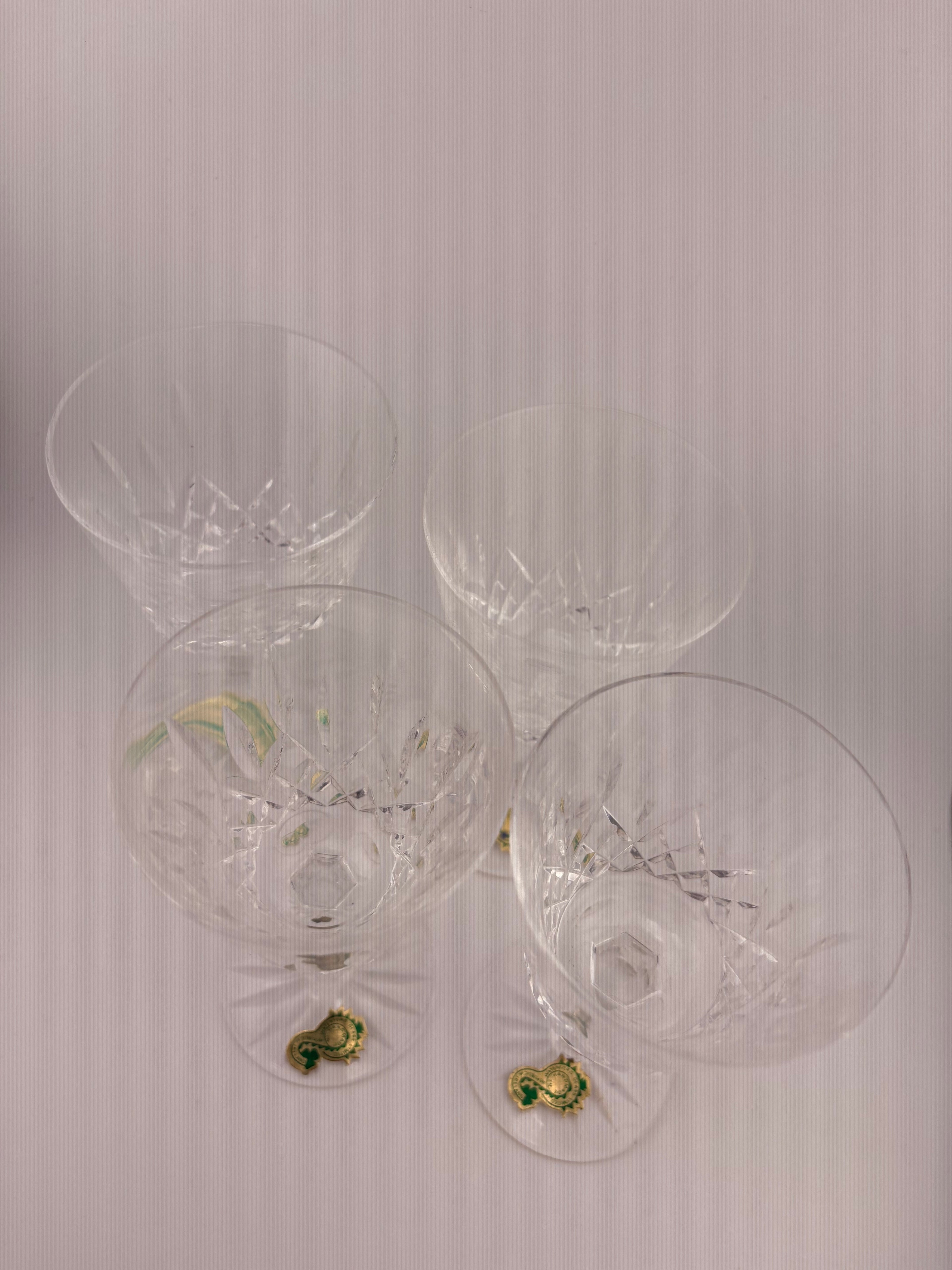 WATERFORD Crystal Wine Glasses 4pc