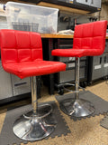 Leather Upholstered Stools, Set of 2