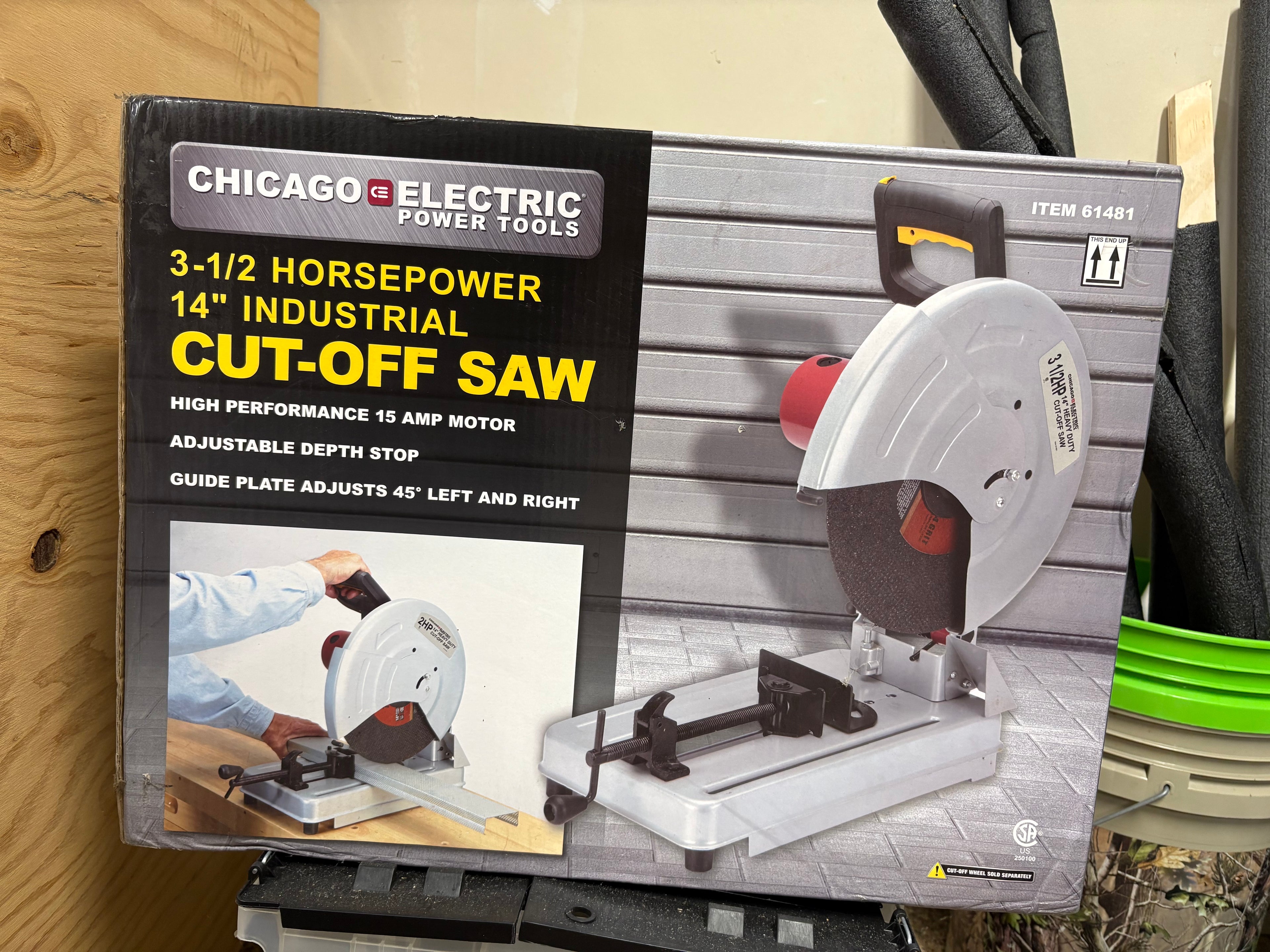 Chicago 3-1/2 HP 14” Industrial Cut-Off Saw (New in Box)