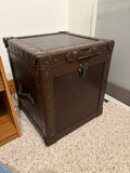 Leather & Wood Chest