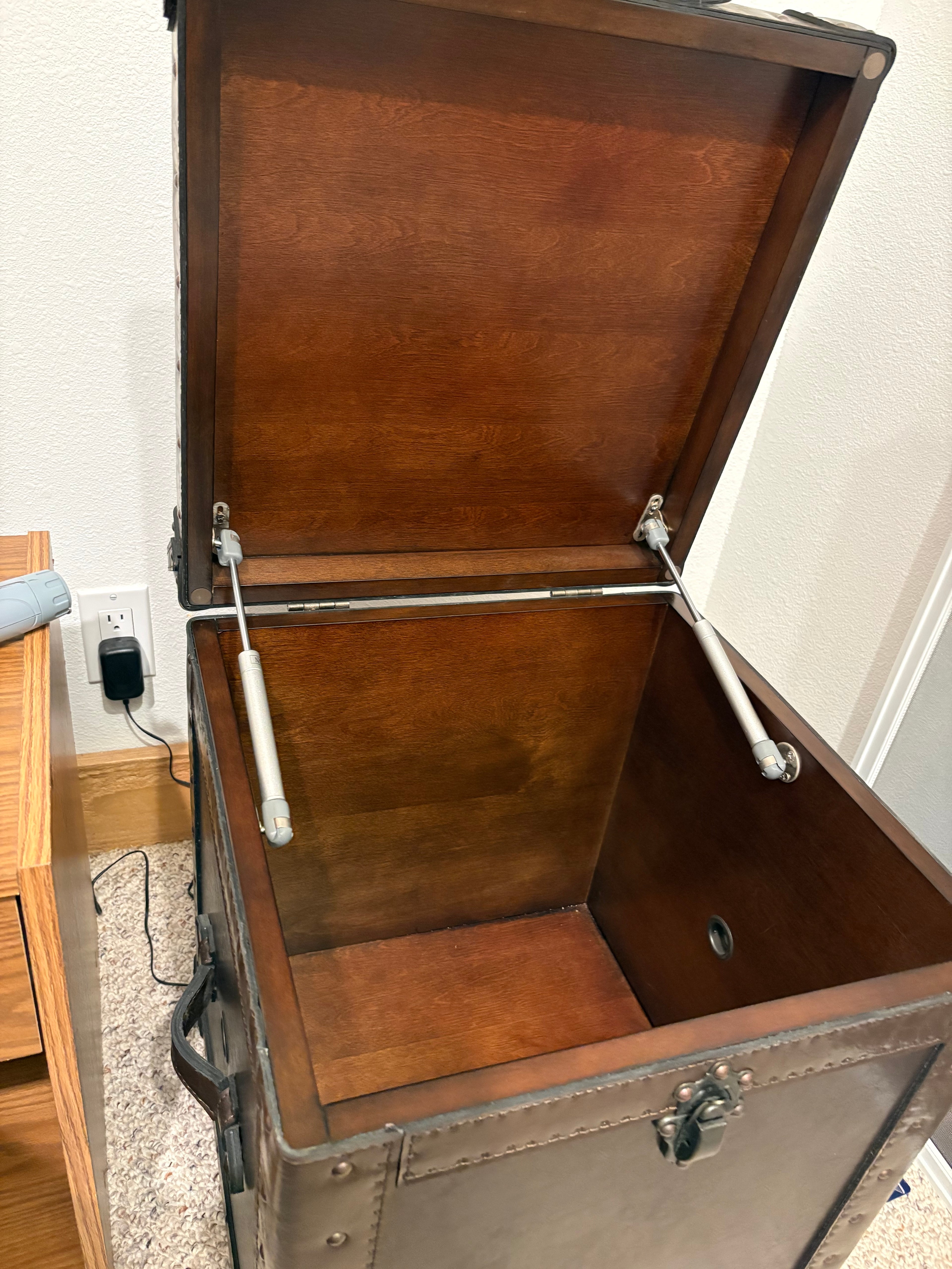 Leather & Wood Chest