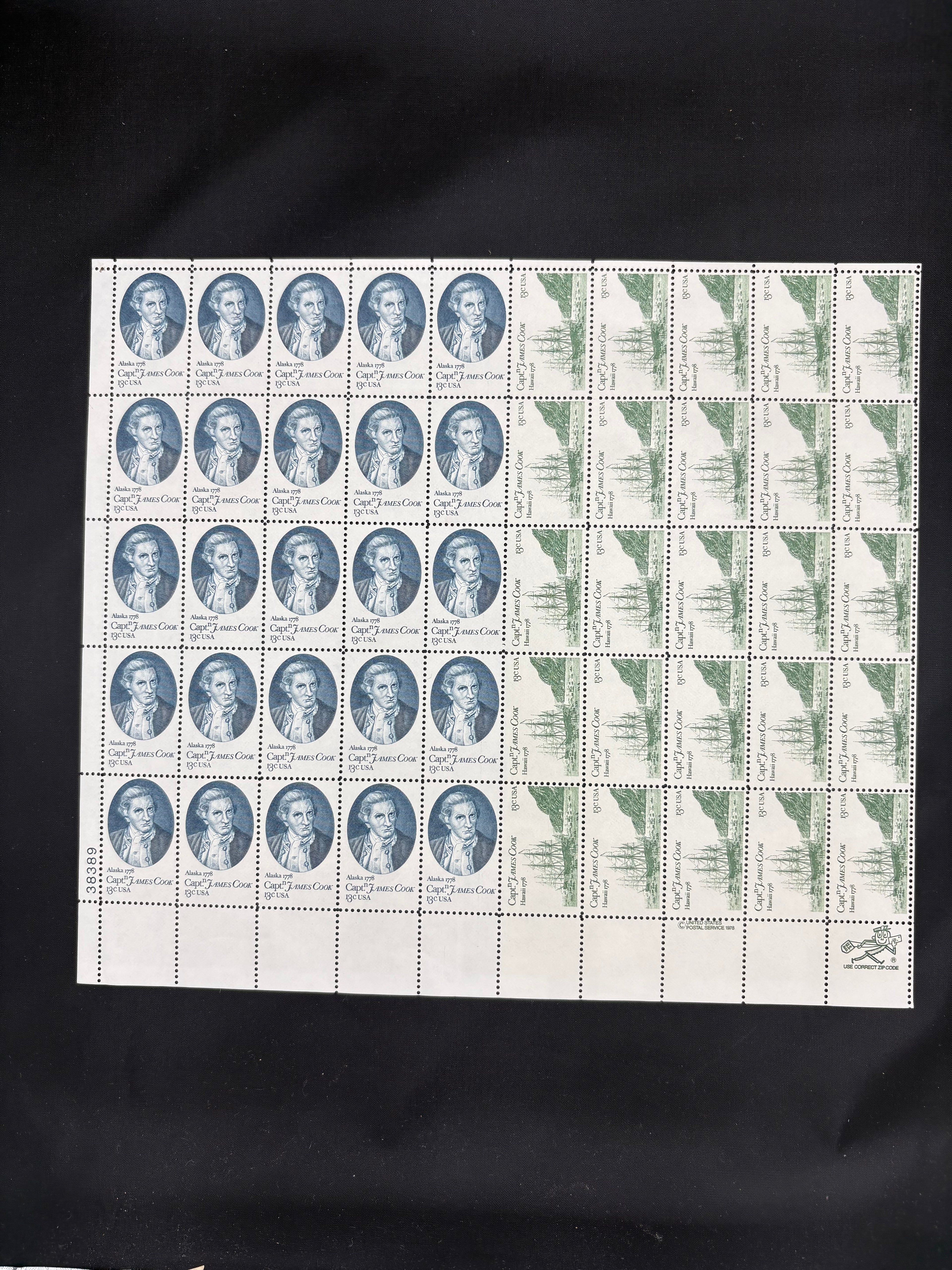 James Cook Stamps