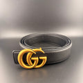 Gucci Double G Marmont Belt Black Leather Antique Gold Buckle Gents/Ladies