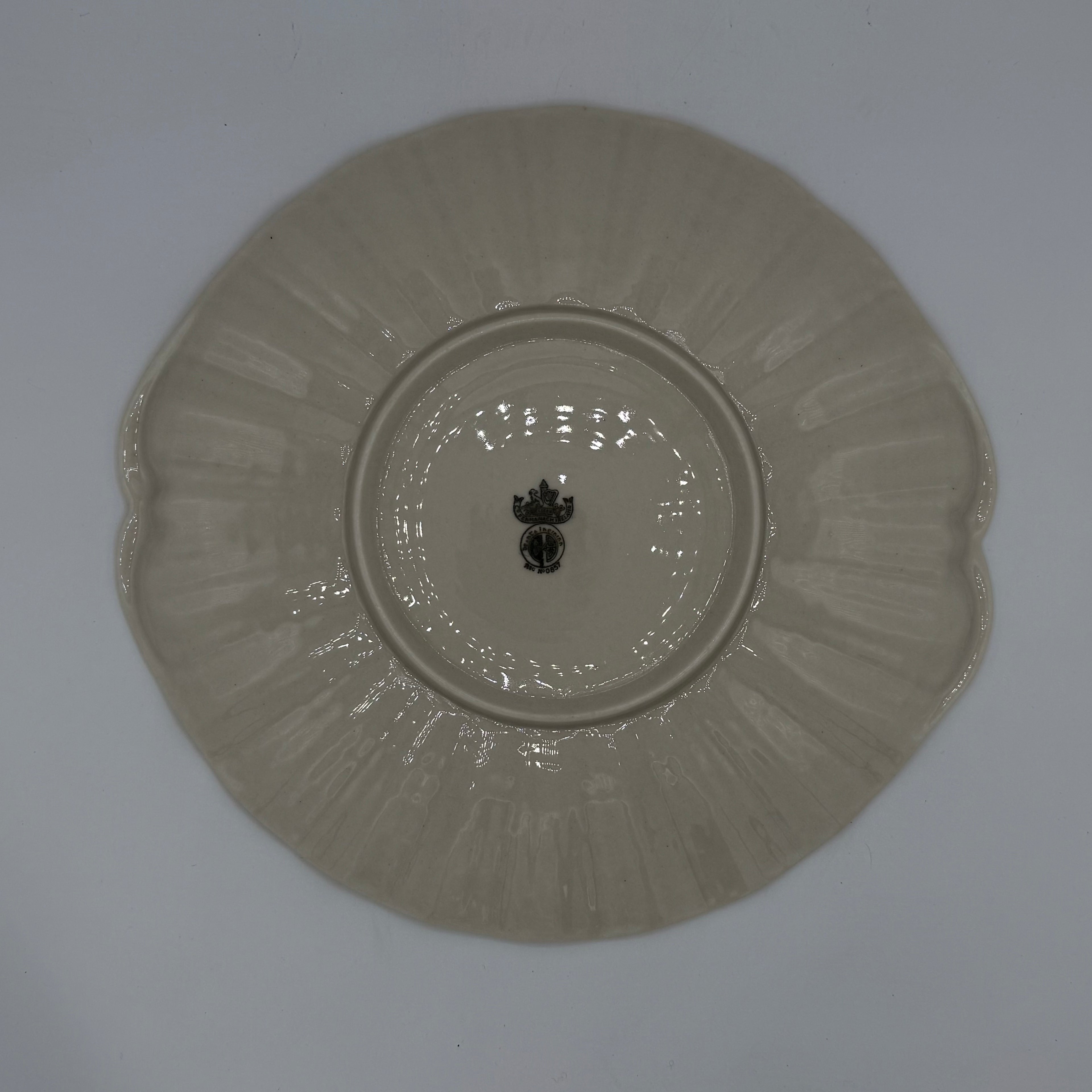 10" Belleek Neptune Handled Cake Plate (Ireland)