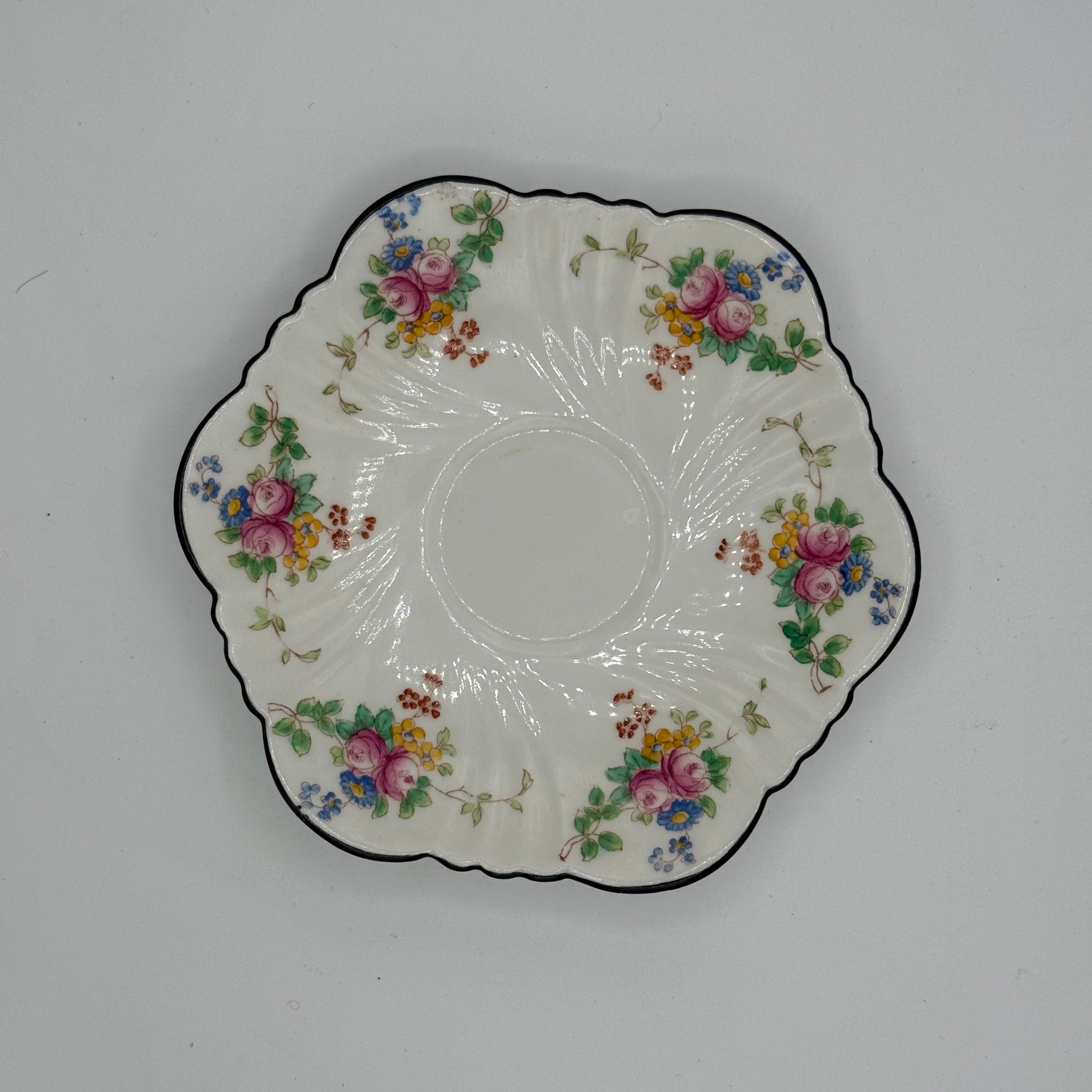 Floral Bone China Teacup & Saucer