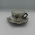 Floral Bone China Teacup & Saucer