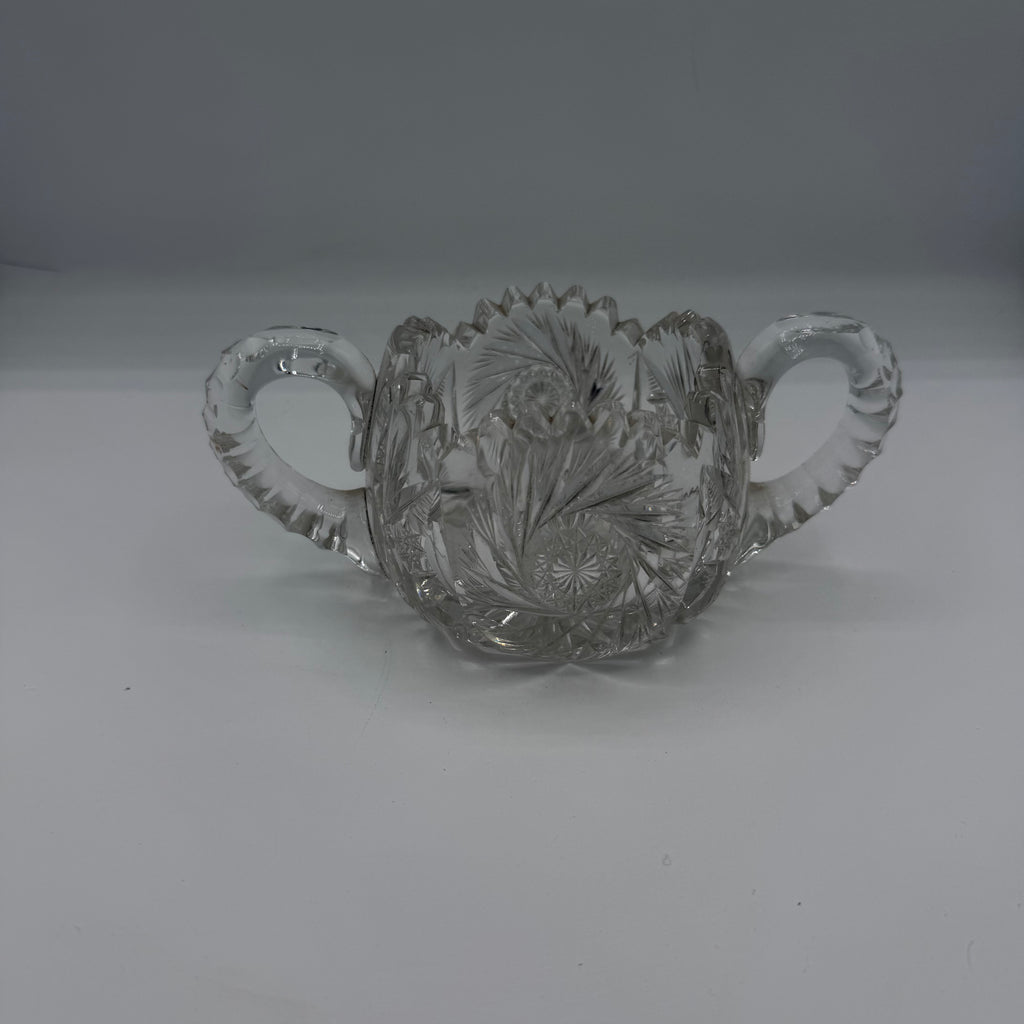Antique Crystal Sugar and Creamer Set