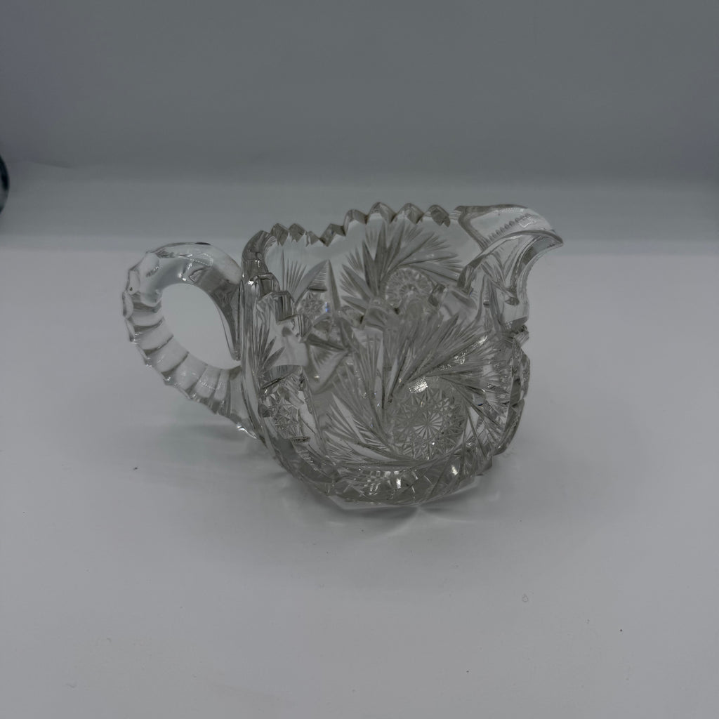 Antique Crystal Sugar and Creamer Set