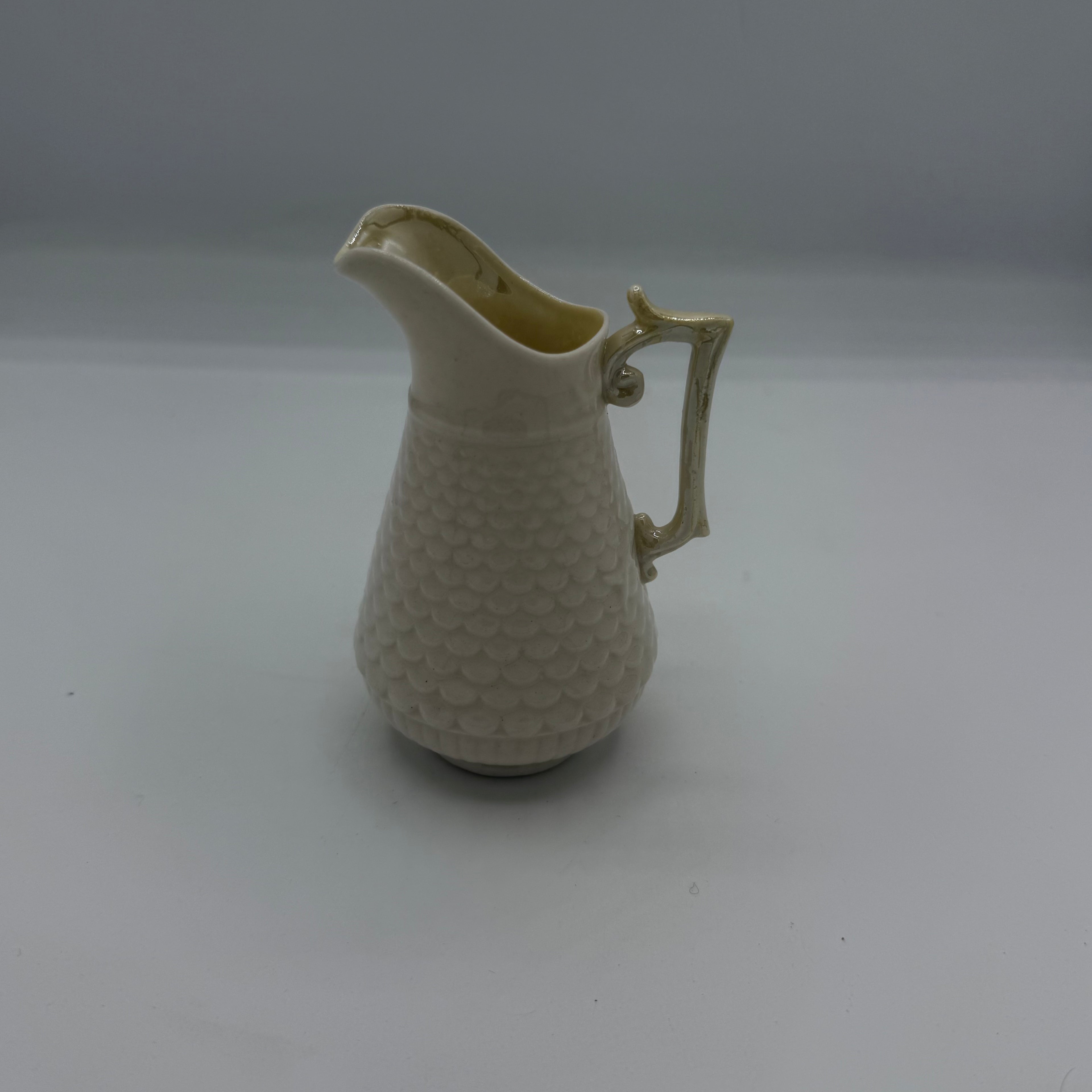 Belleek Irish Porcelain Fish Scale Creamer