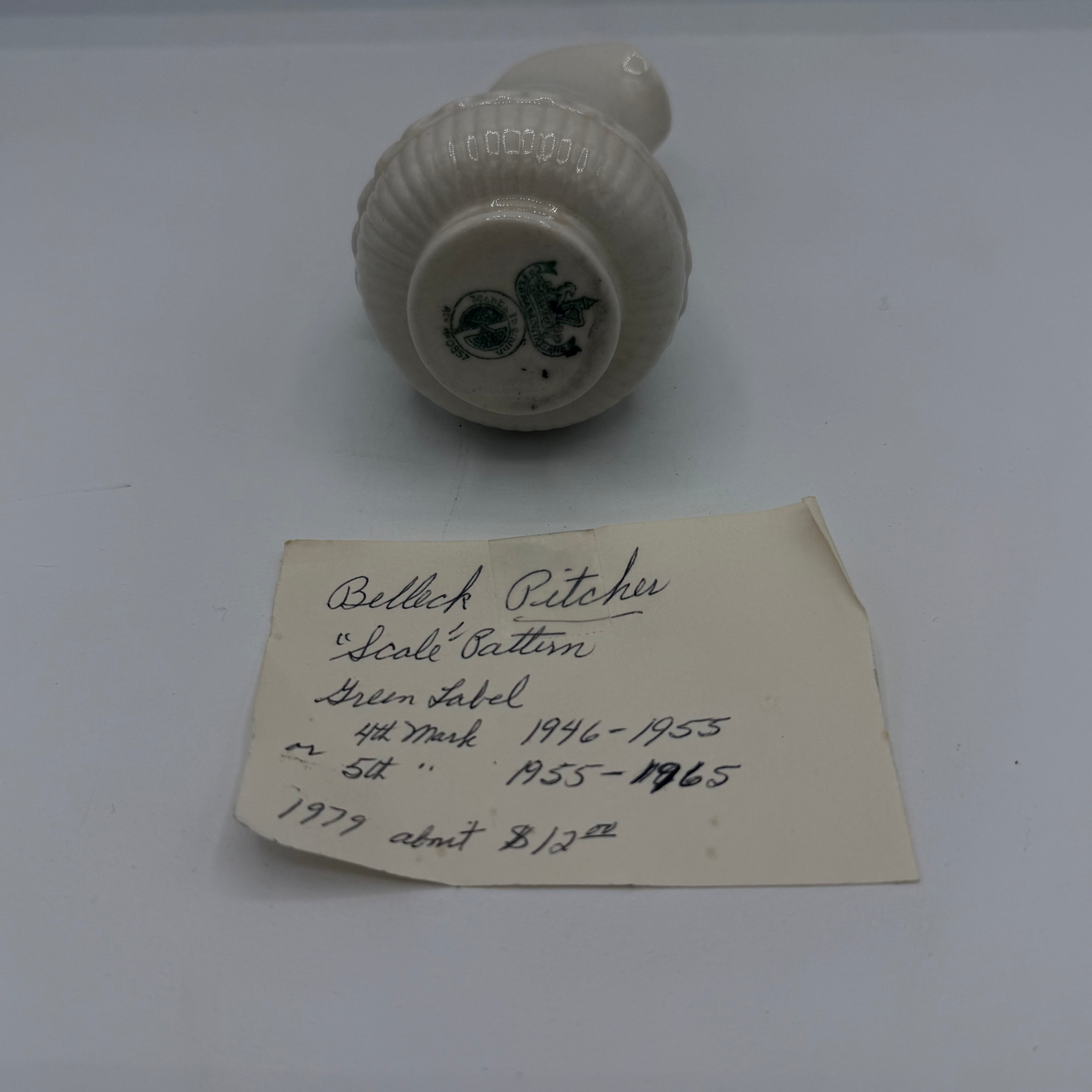 Belleek Irish Porcelain Fish Scale Creamer