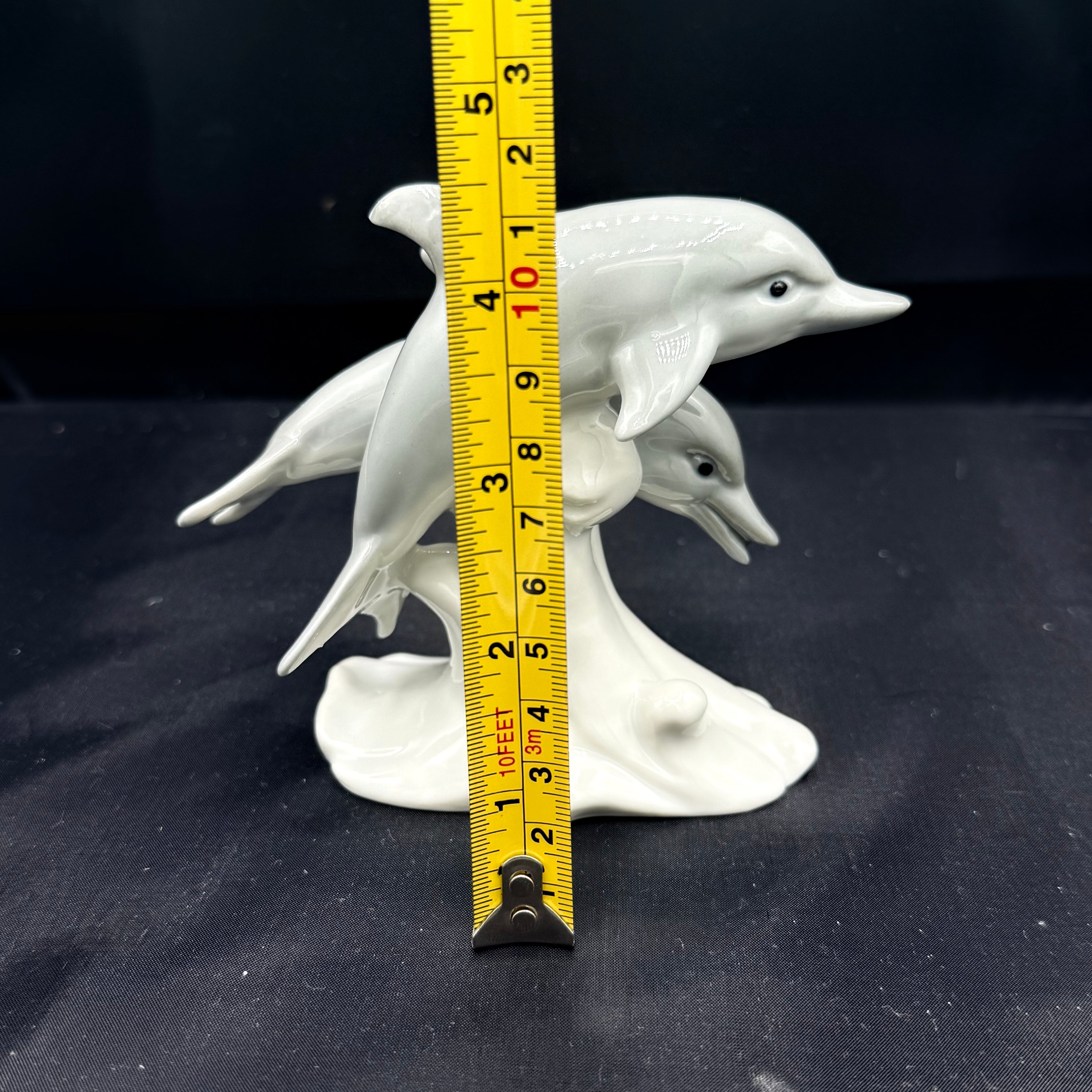 Japanese Porcelain Dolphin Figurine
